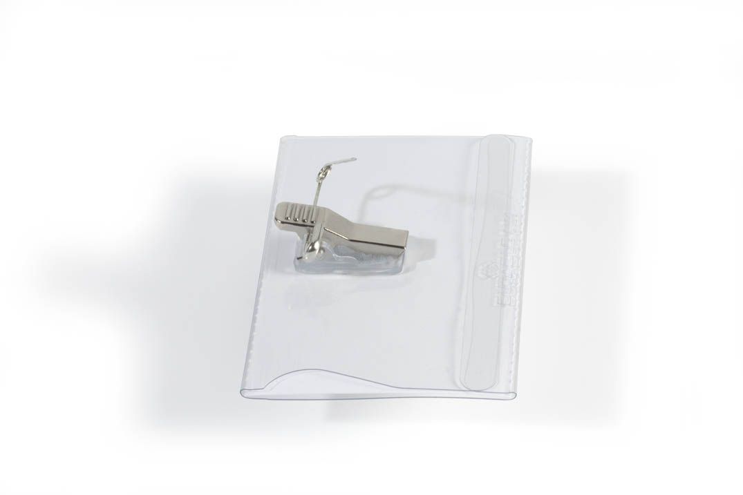 Namensschild mit Kombiklemme, 90 x 54 mm, 50 Stück Namensschild mit Kombiklemme, 90 x 54 mm, 50 Stück