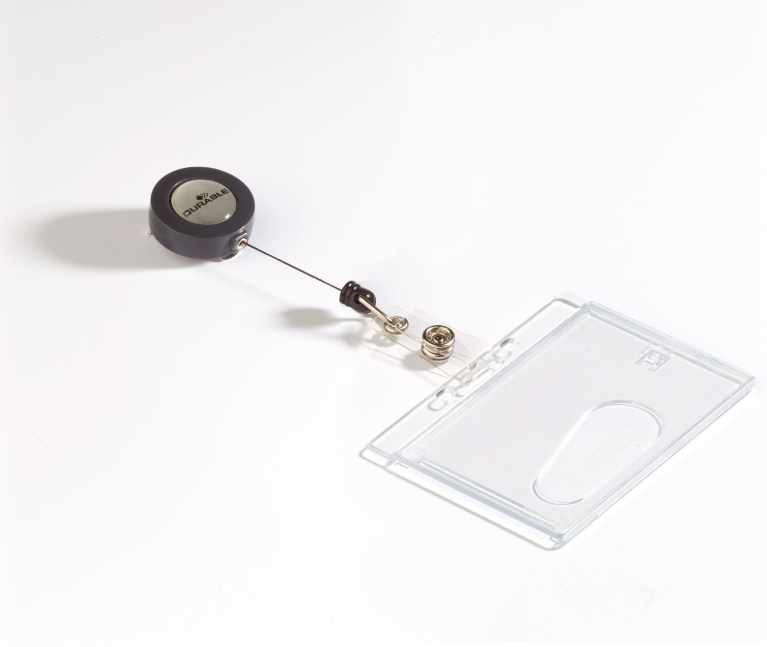Namensschild Hartbox mit Ausweiskartenhalter, transparent, 85 x 54 mm Namensschild Hartbox mit Ausweiskartenhalter, transparent, 85 x 54 mm