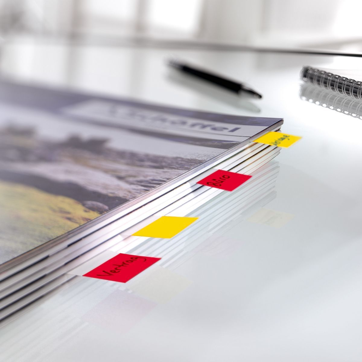 Page Marker Transparent - 50 x 20 mm, sortiert, 4x 40 Streifen