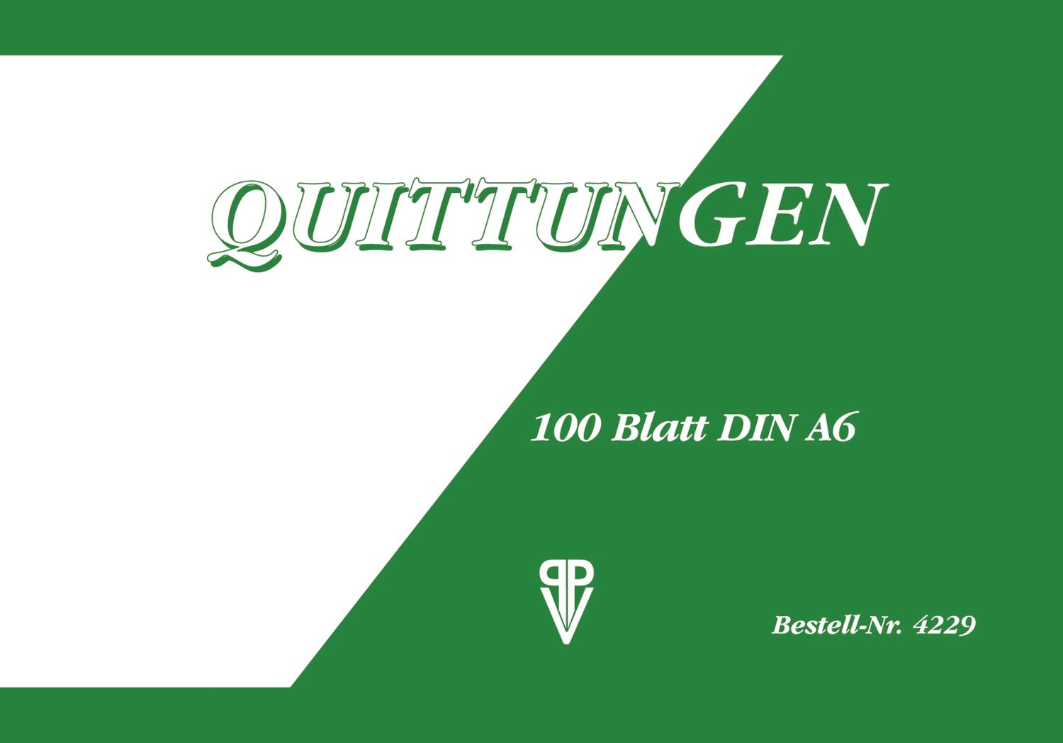 Quittung - A6 quer, 100 Blatt Quittung - A6 quer, 100 Blatt