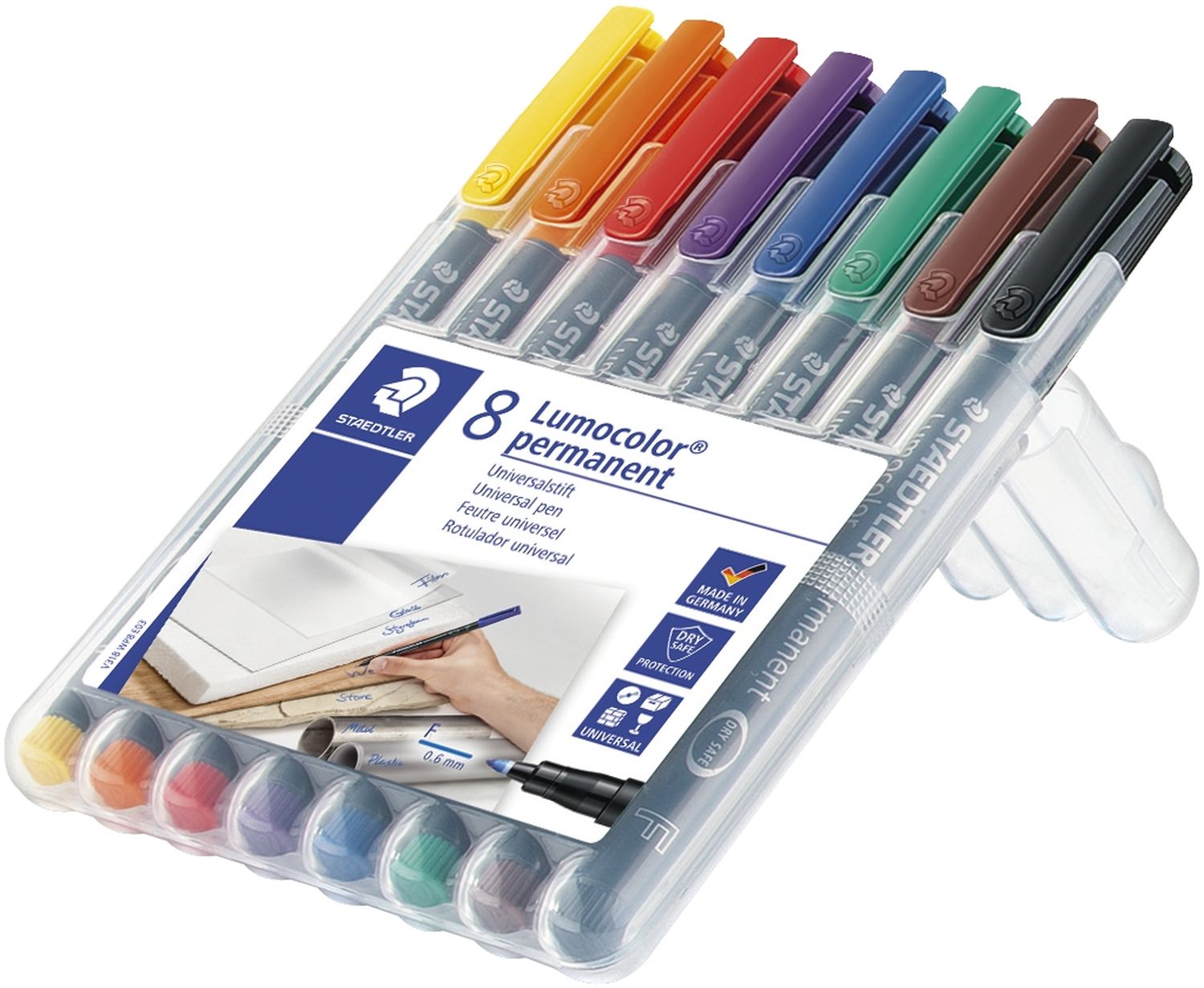 Feinschreiber Universalstift Lumocolor® - permanent, F, 8 Farben Feinschreiber Universalstift Lumocolor® - permanent, F, 8 Farben