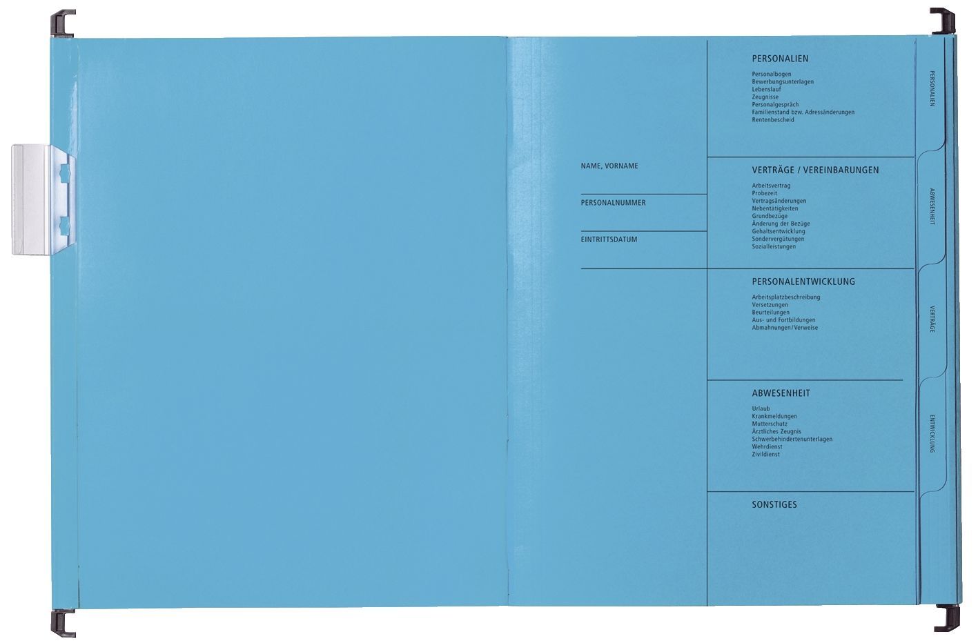 Personalhefter Pagna 44105-02 Hängemappe, DIN A4, 4 Fächer, Karton 250 g, blau Personalhefter Pagna 44105-02 Hängemappe, DIN A4, 4 Fächer, Karton 250 g, blau