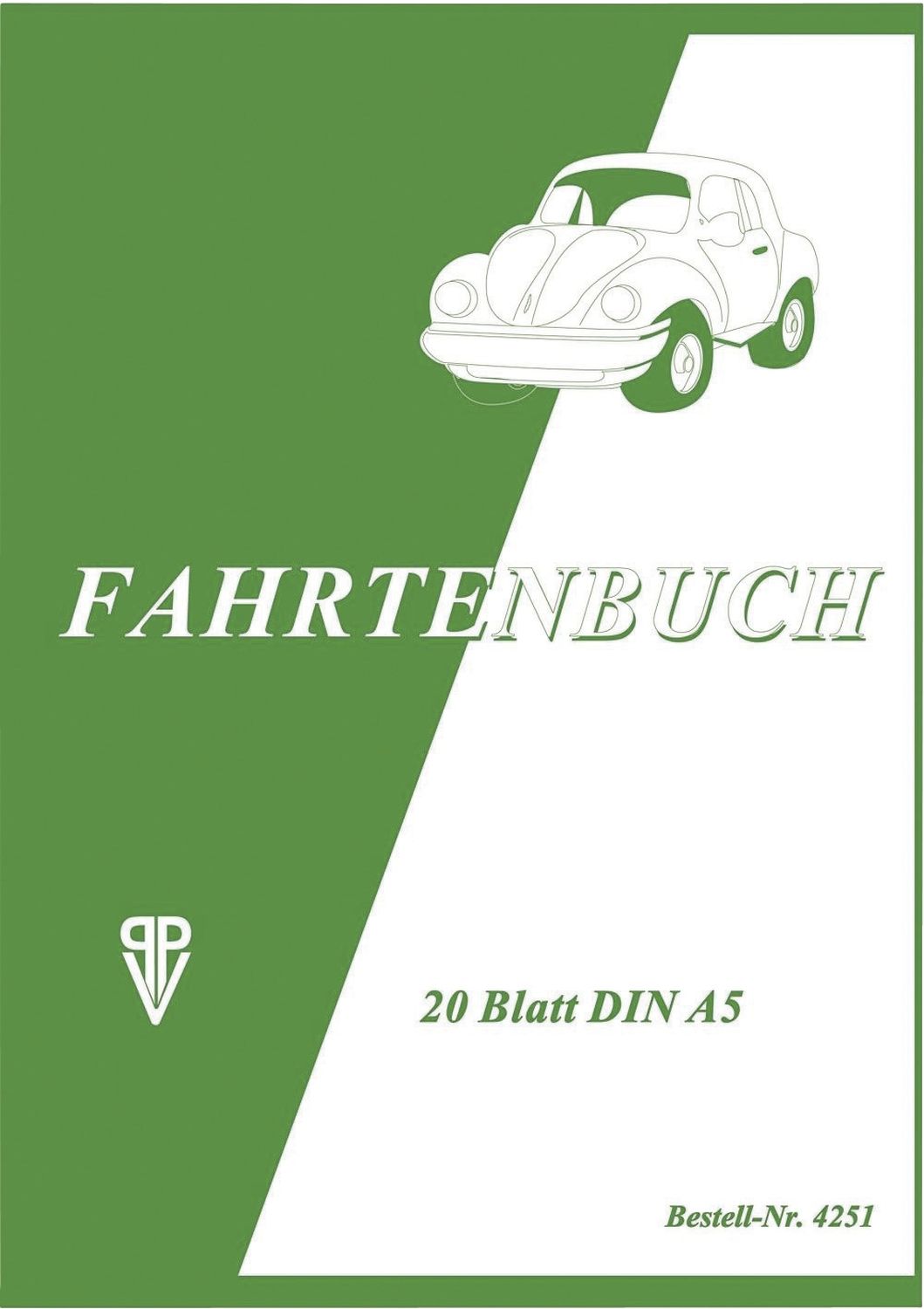 Fahrtenbuch für PKW - A5, 20 Seiten