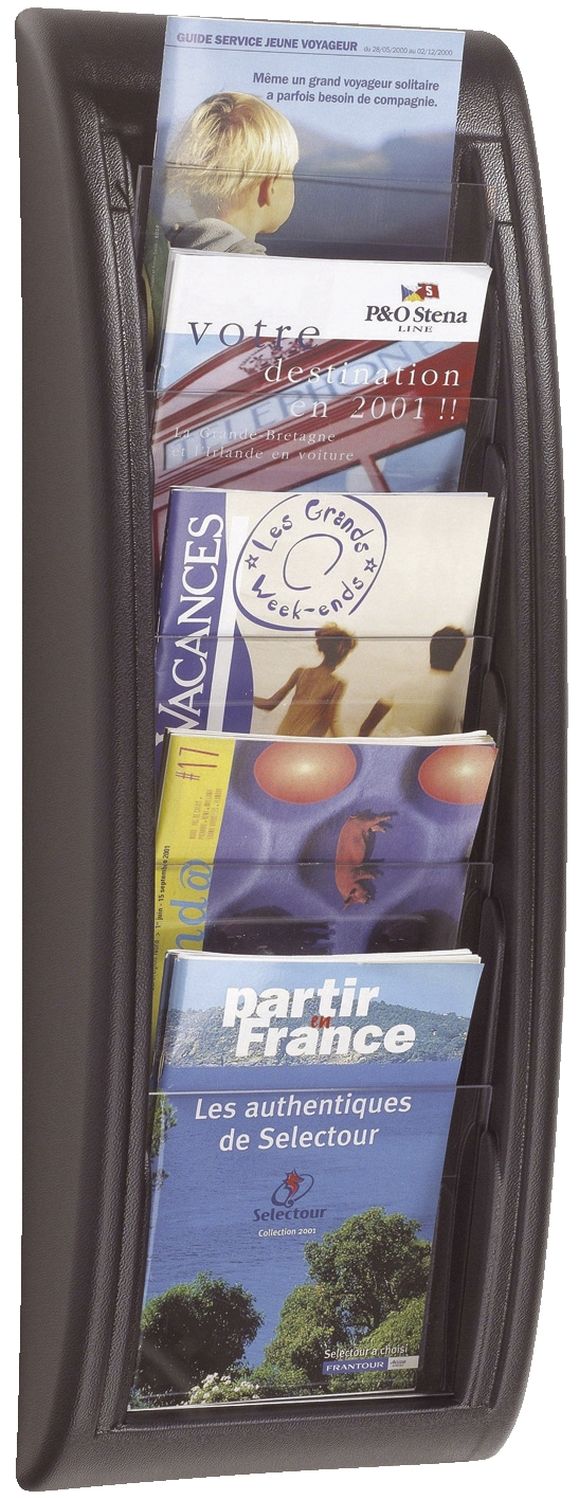 Wand-Prospekthalter Quick Blick - A5, schwarz Wand-Prospekthalter Quick Blick - A5, schwarz