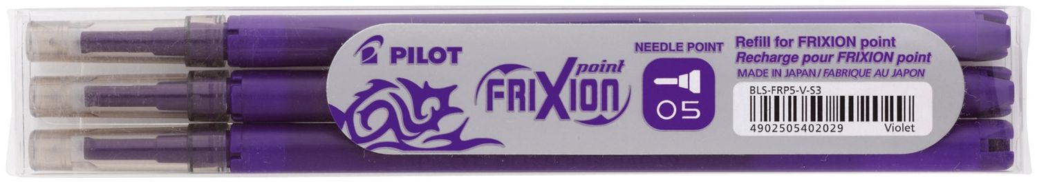 Tintenrollermine FriXion BLS-FRP5 - 0,3 mm, violett, 3er Pack Tintenrollermine FriXion BLS-FRP5 - 0,3 mm, violett, 3er Pack