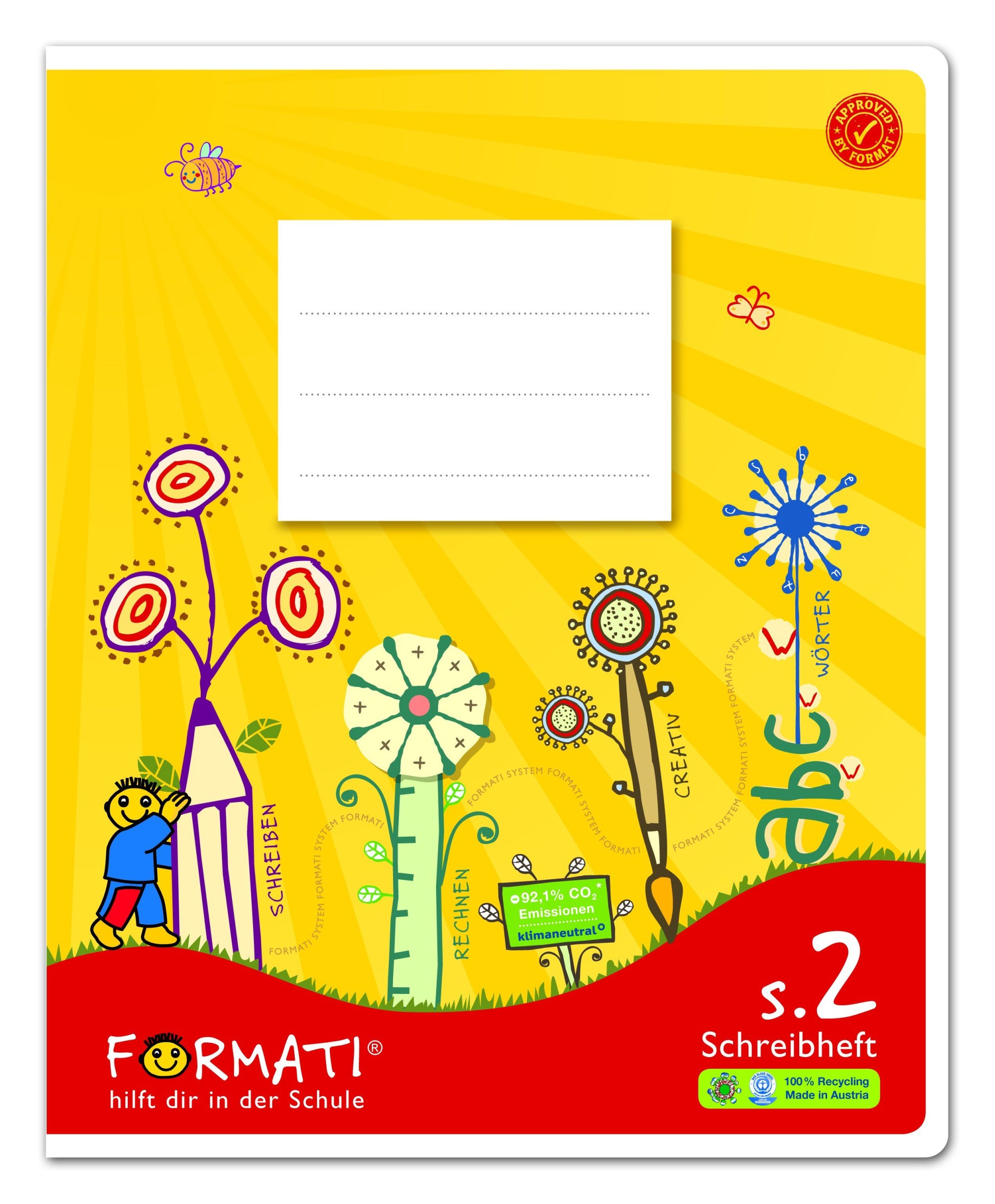 Schreibheft Quart S.2 - 20 Blatt 80g/qm 6/6/6mm liniert