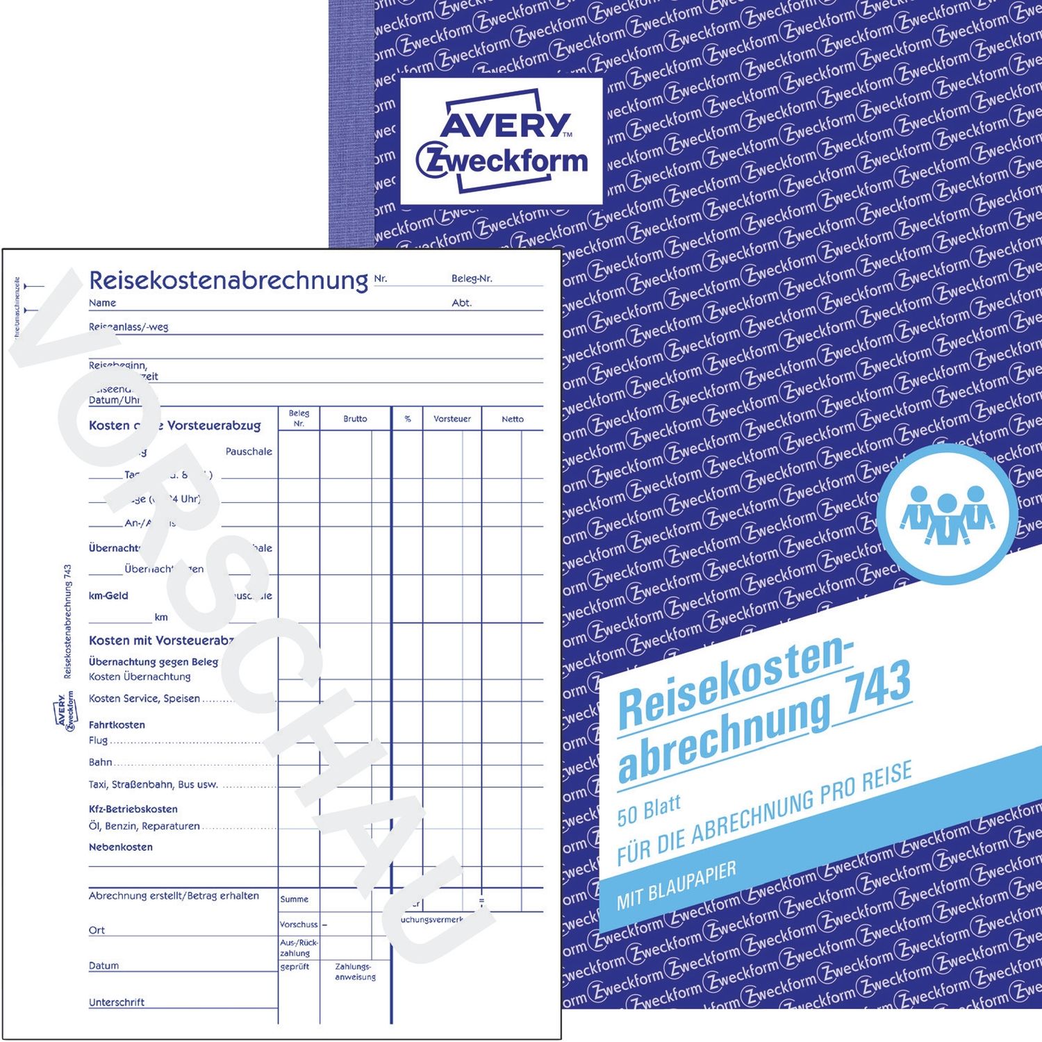 743 Reisekostenabrechnung, DIN A5, für Abrechnung pro Reise, 50 Blatt, weiß 743 Reisekostenabrechnung, DIN A5, für Abrechnung pro Reise, 50 Blatt, weiß