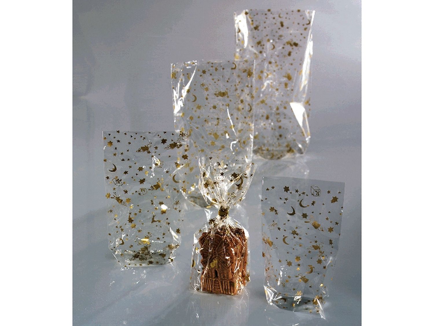 Zellglasbeutel mit Weihnachtsdruck - 9,5 x 16 cm, 10 Stück Zellglasbeutel mit Weihnachtsdruck - 9,5 x 16 cm, 10 Stück