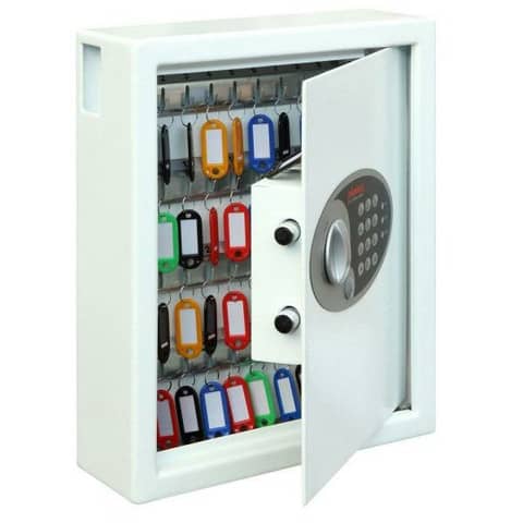 Schlüsselschrank Phönix Gygnus KS0032E, mit 48 Haken, 30,0 x 36,0 x 10,0 cm, mit Elektronikschloss, grau