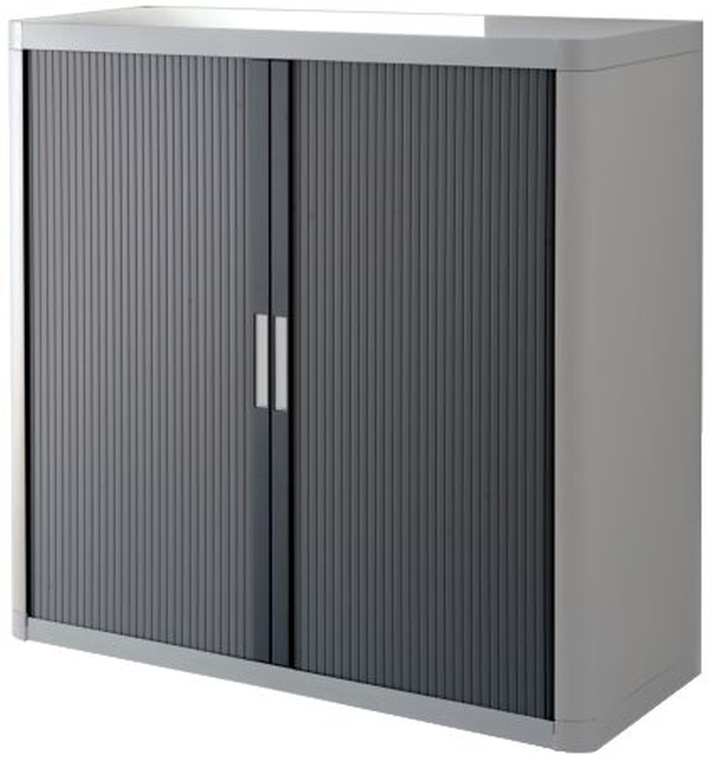 Rollladenschrank easyOffice 1-Meter Schrank, inklusive 2 Fachböden grau/anthrazit
