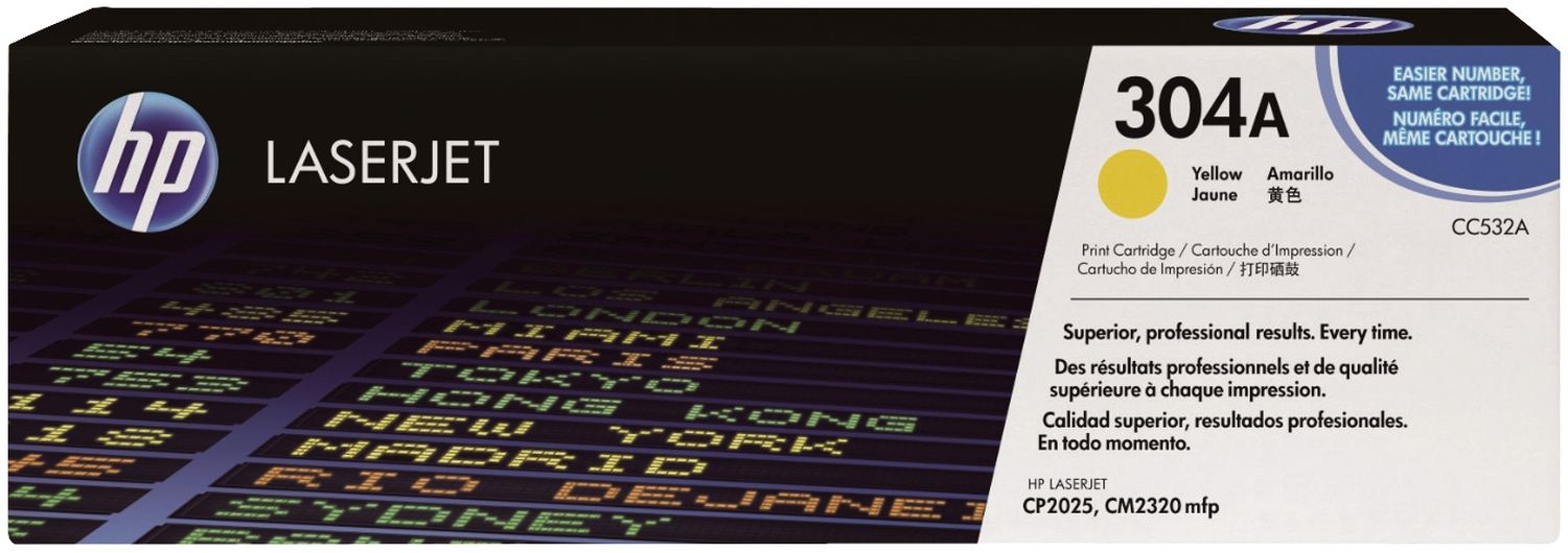 Original HP Tonerkartusche gelb (CC532A,304A,304AY,304AYELLOW,NO304A,NO304AY,NO304AYELLOW)