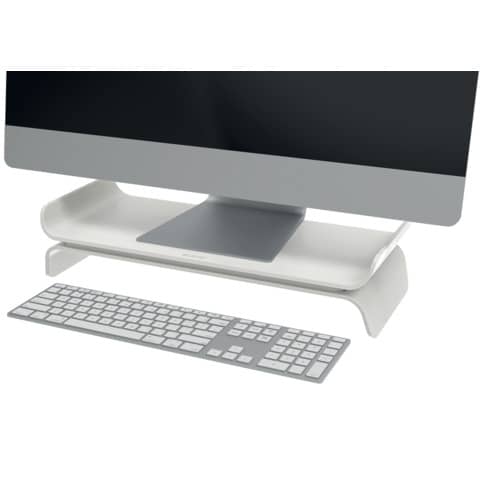 Monitorständer Leitz Ergo Wow 6504-00-85, für 1 Monitor, 48,3 x 5,5-7,7 x 20,9 cm, 2 Höhen, hellgrau