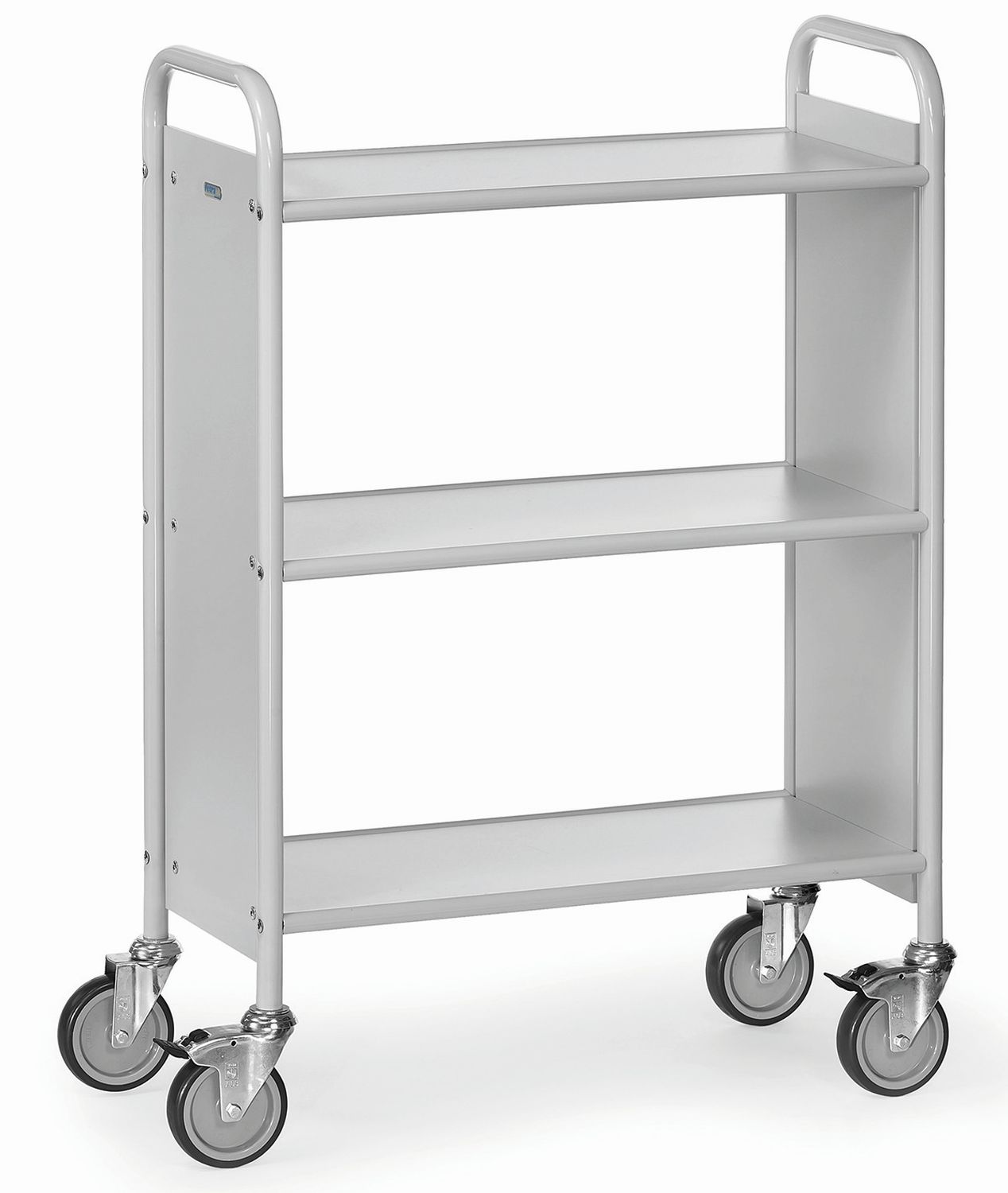Tisch-/Transportwagen - 3 Böden/2 Seitenwänden, 720 x 350 mm, lichtgrau Tisch-/Transportwagen - 3 Böden/2 Seitenwänden, 720 x 350 mm, lichtgrau