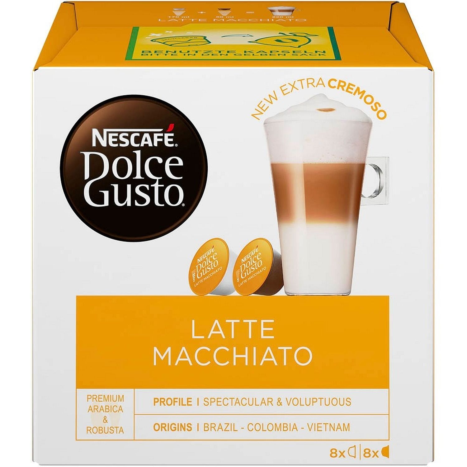 Kaffeekapseln Dolce Gusto Latte Macchiato - 8 + 8 Stück