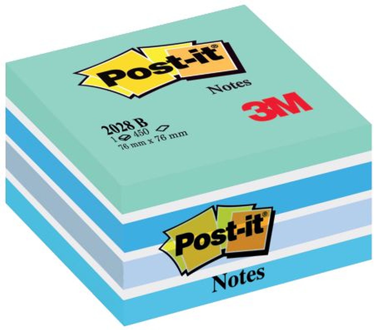 Haftnotiz-Würfel - 76 x 76 mm, pastellblau Haftnotiz-Würfel - 76 x 76 mm, pastellblau