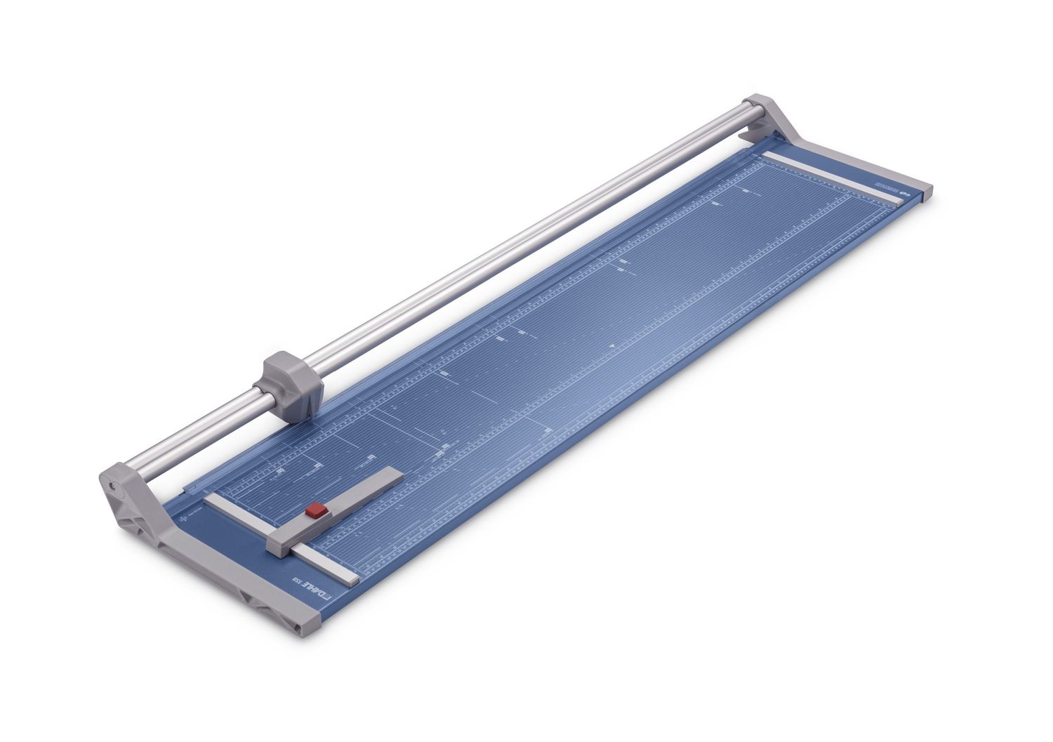 Roll- & Schnitt-Schneidemaschine 558 - Schnittlänge 1300 mm, A0, mit doppelter Führungsstange, blau Roll- & Schnitt-Schneidemaschine 558 - Schnittlänge 1300 mm, A0, mit doppelter Führungsstange, blau