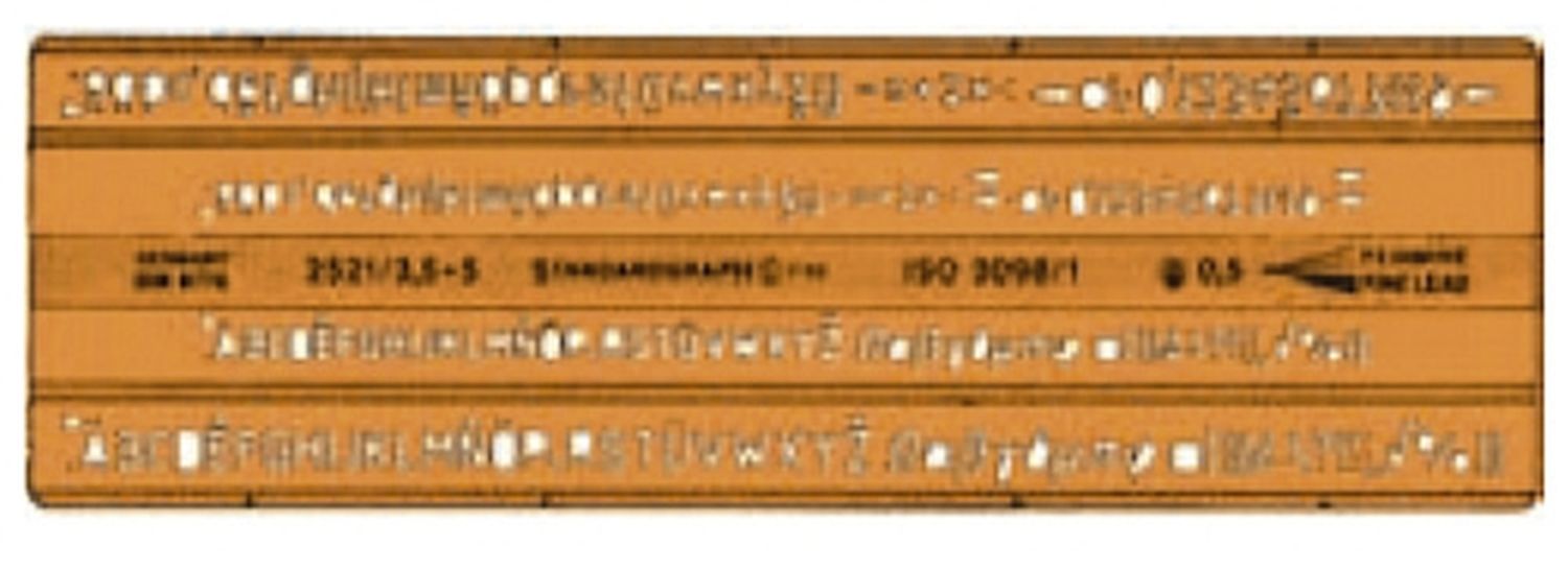 Isonorm-Schriftschablone 2521 Isonorm-Schriftschablone 2521