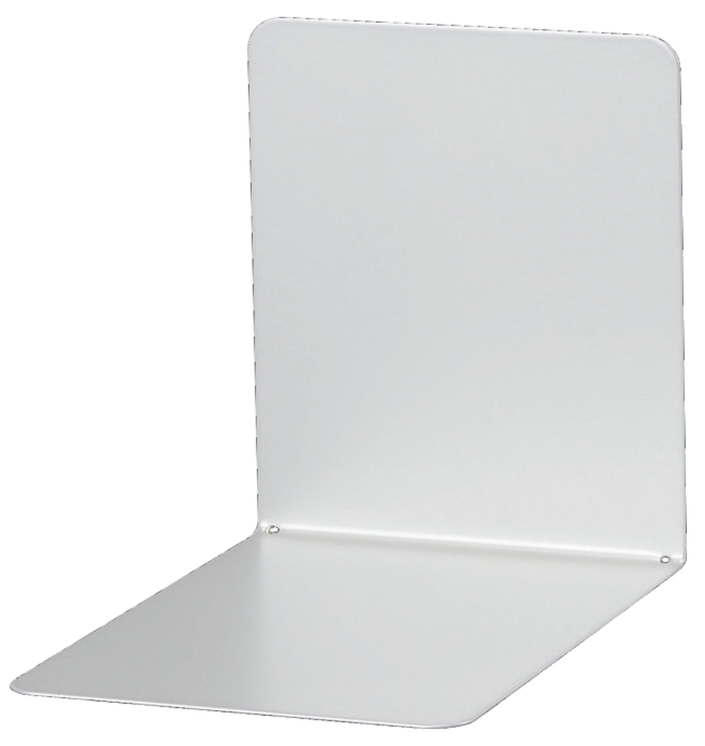 Buchstützen aus Metall, breit, 120 x 140 x 140 mm, silber, Pack mit 2 Stück Buchstützen aus Metall, breit, 120 x 140 x 140 mm, silber, Pack mit 2 Stück