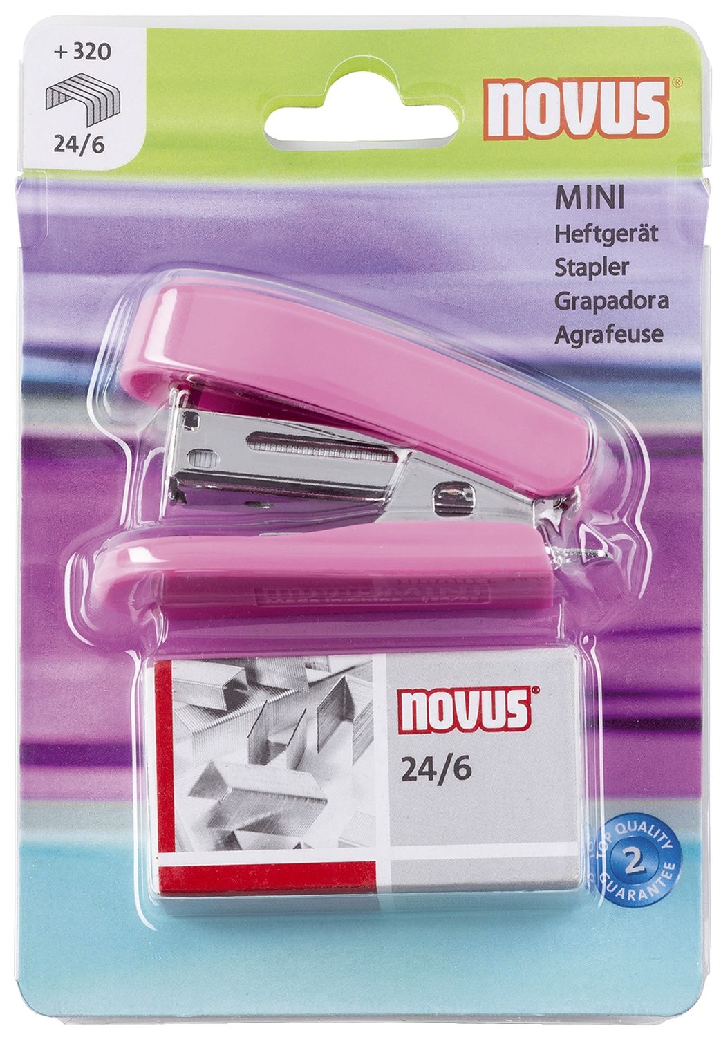 Minihefter + Klammern - 12 Blatt, pink Minihefter + Klammern - 12 Blatt, pink