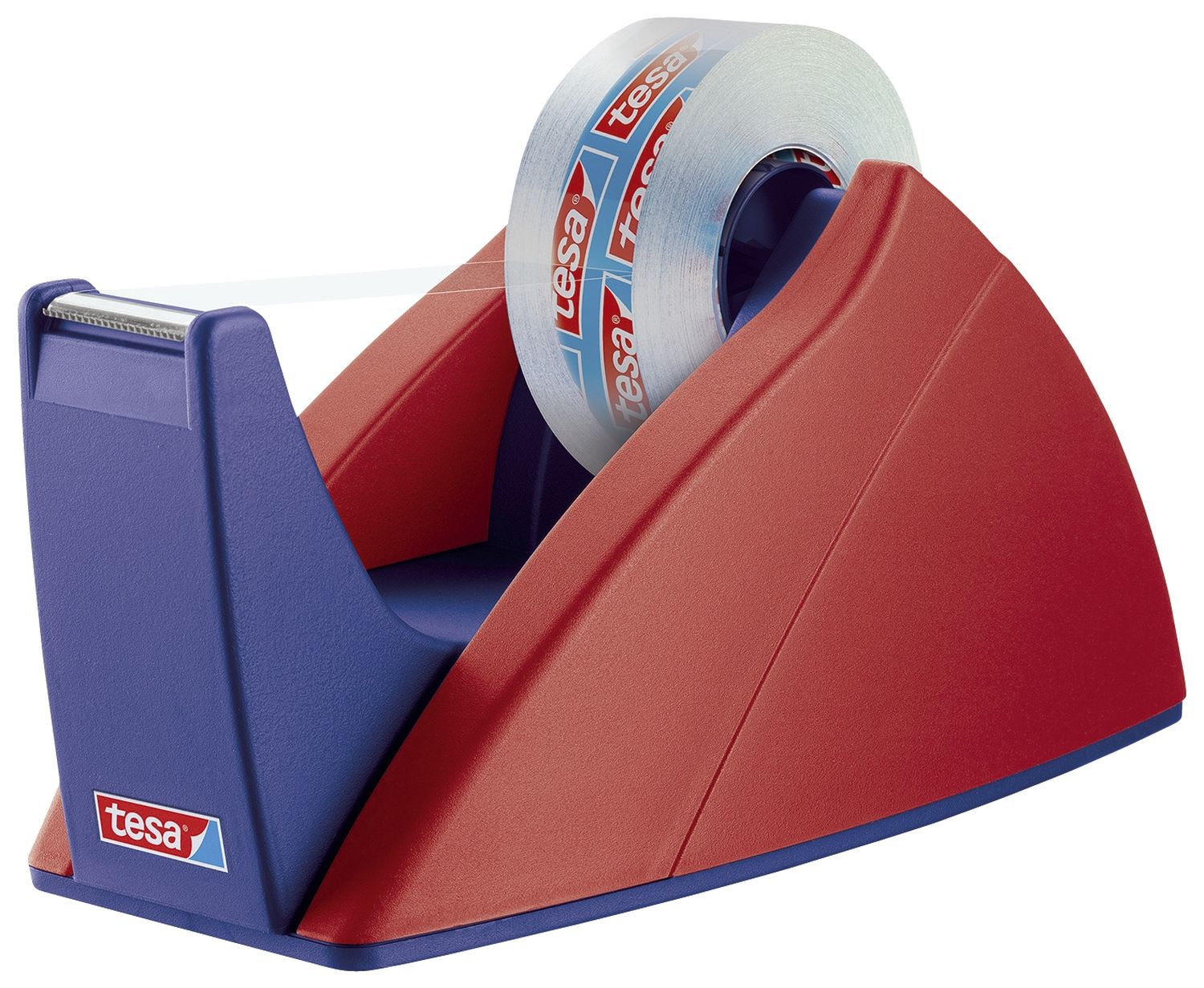 Tischabroller Easy Cut® - für Rollen bis 33 m x 19 mm, rot/blau Tischabroller Easy Cut® - für Rollen bis 33 m x 19 mm, rot/blau