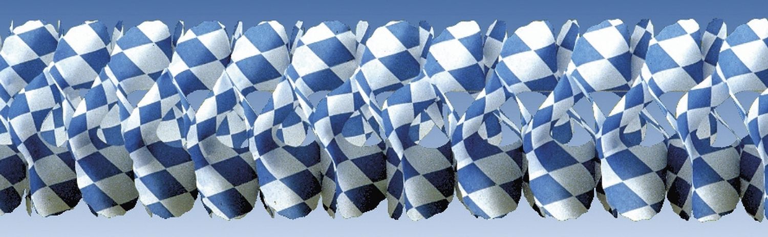 Girlande Bayern - weiß/blaue Rauten, 4 m Girlande Bayern - weiß/blaue Rauten, 4 m