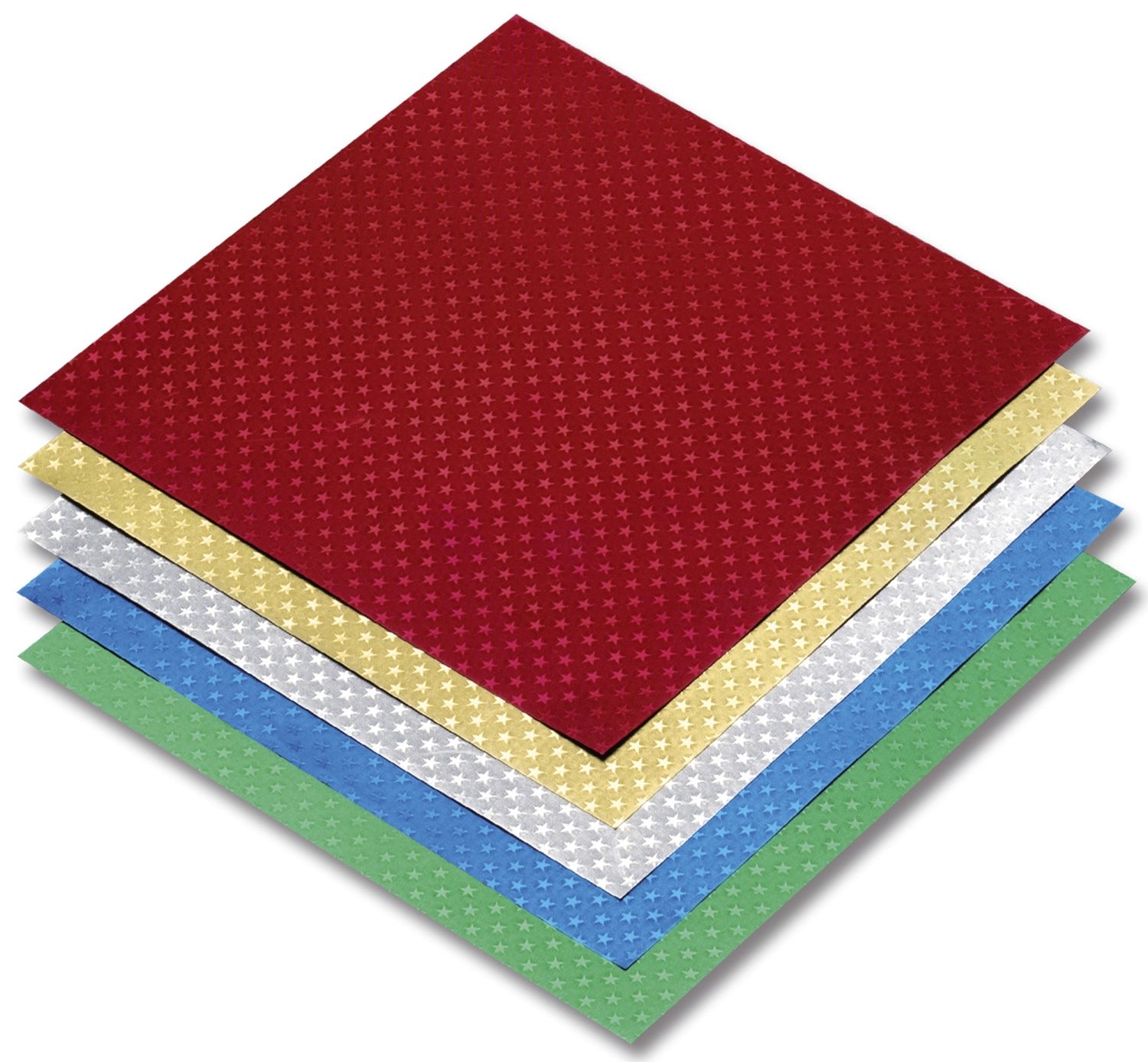 Faltblätter "Alufolie" 15 x 15 cm - farbig sortiert, 50 Blatt Faltblätter "Alufolie" 15 x 15 cm - farbig sortiert, 50 Blatt