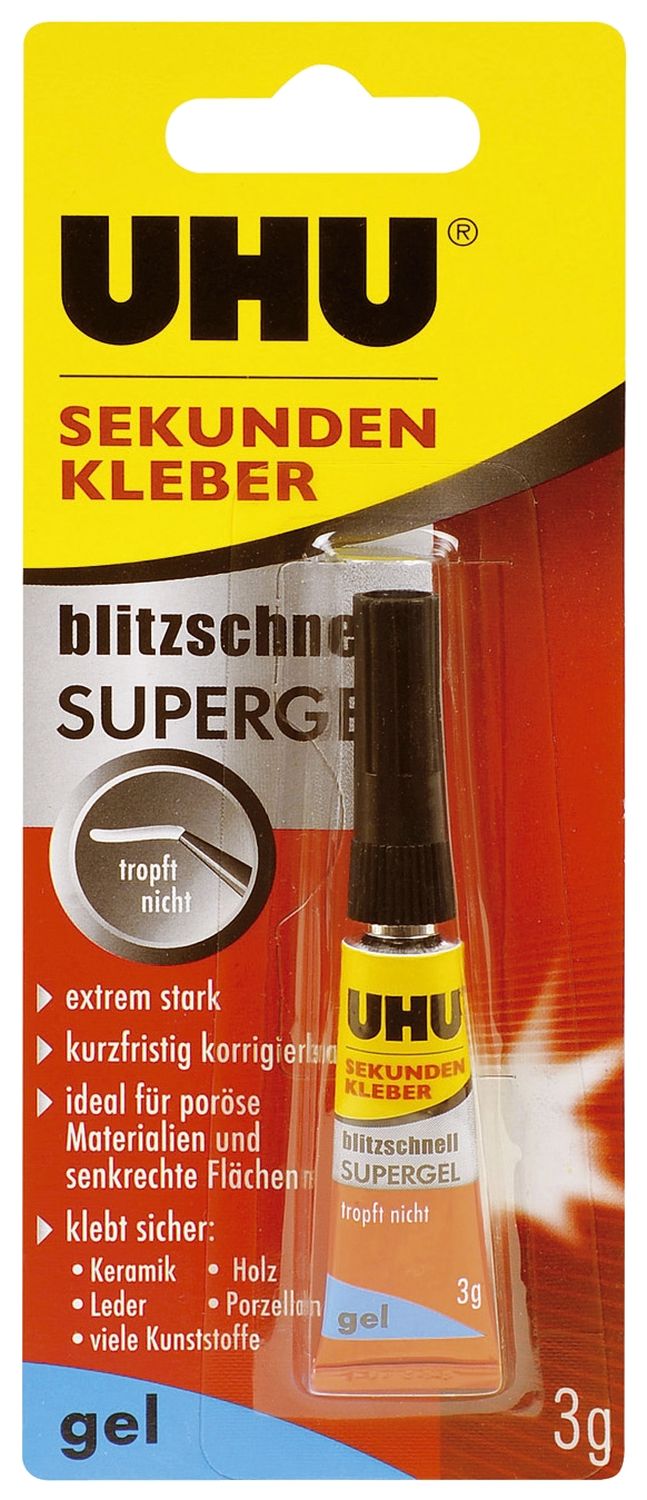 Sekundenkleber blitzschnell SUPERGEL - 3 g Sekundenkleber blitzschnell SUPERGEL - 3 g