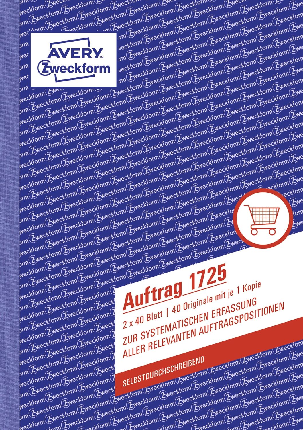 1725 Auftrag, DIN A5, selbstdurchschreibend, 2 x 40 Blatt, weiß, gelb 1725 Auftrag, DIN A5, selbstdurchschreibend, 2 x 40 Blatt, weiß, gelb