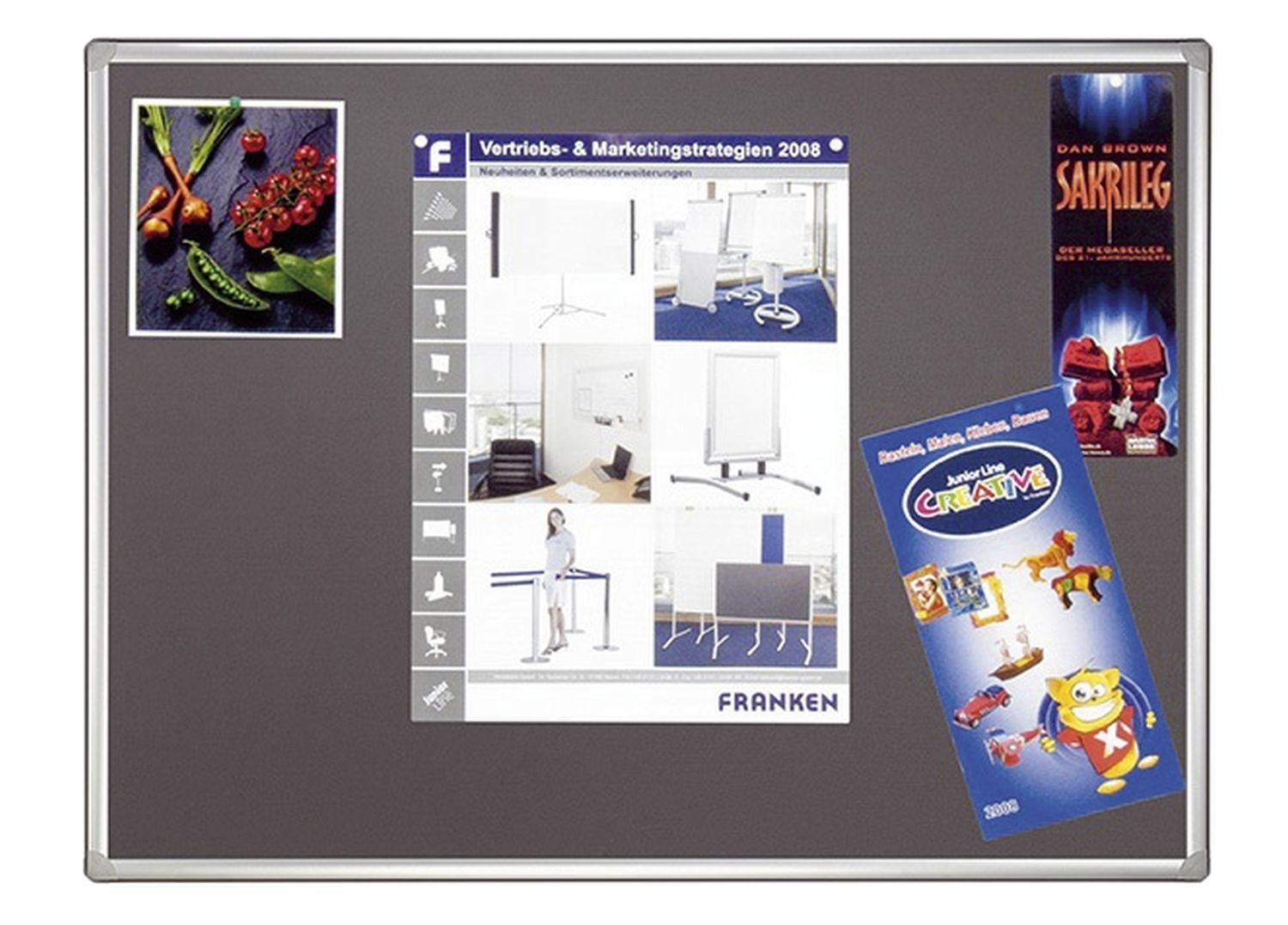 Filztafel PRO - 150 x 100 cm, grau Filztafel PRO - 150 x 100 cm, grau