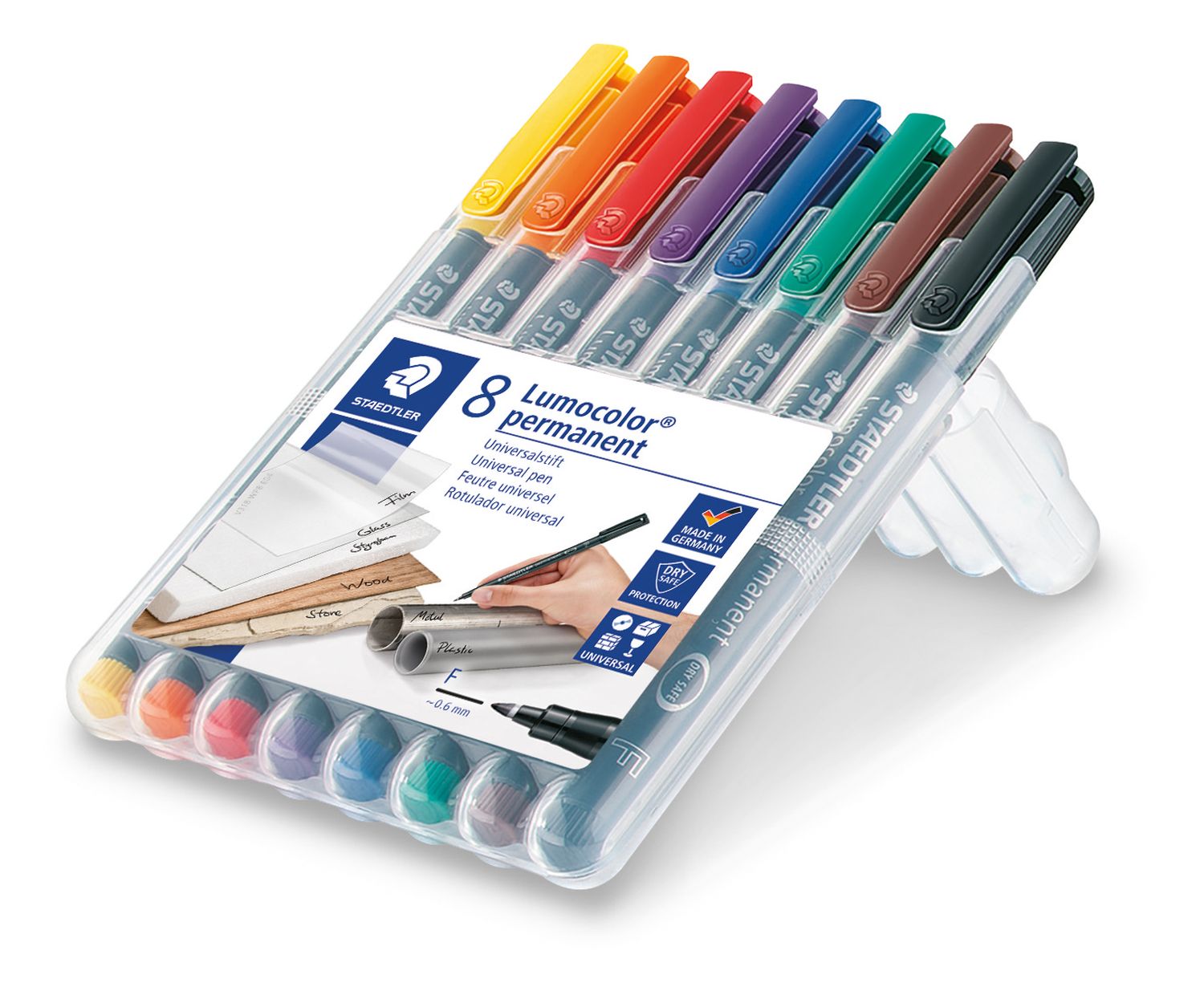Feinschreiber Universalstift Lumocolor® - permanent, F, 8 Farben Feinschreiber Universalstift Lumocolor® - permanent, F, 8 Farben