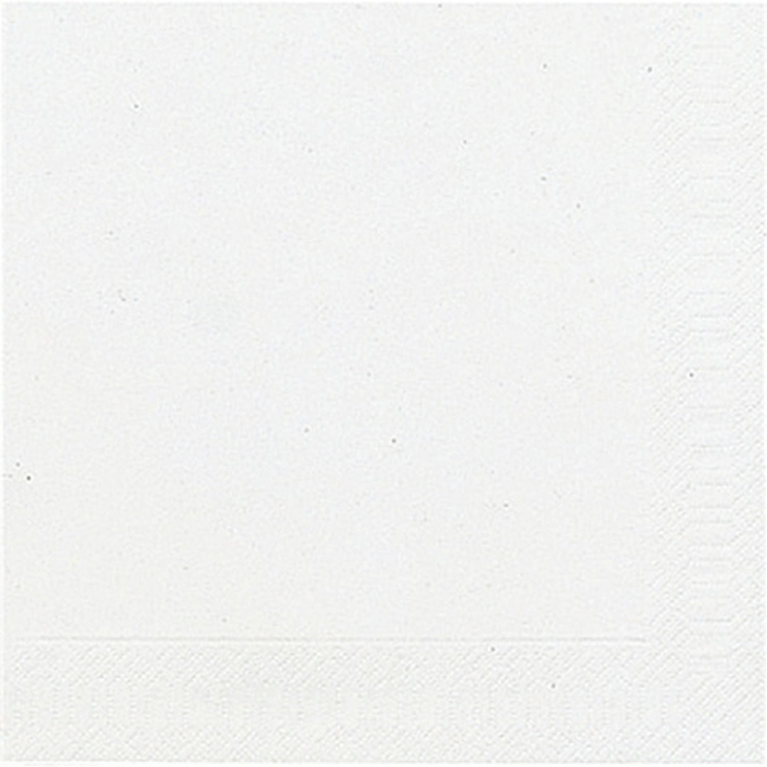 Cocktail-Servietten 3lagig Tissue Uni weiß, 24 x 24 cm, 20 Stück