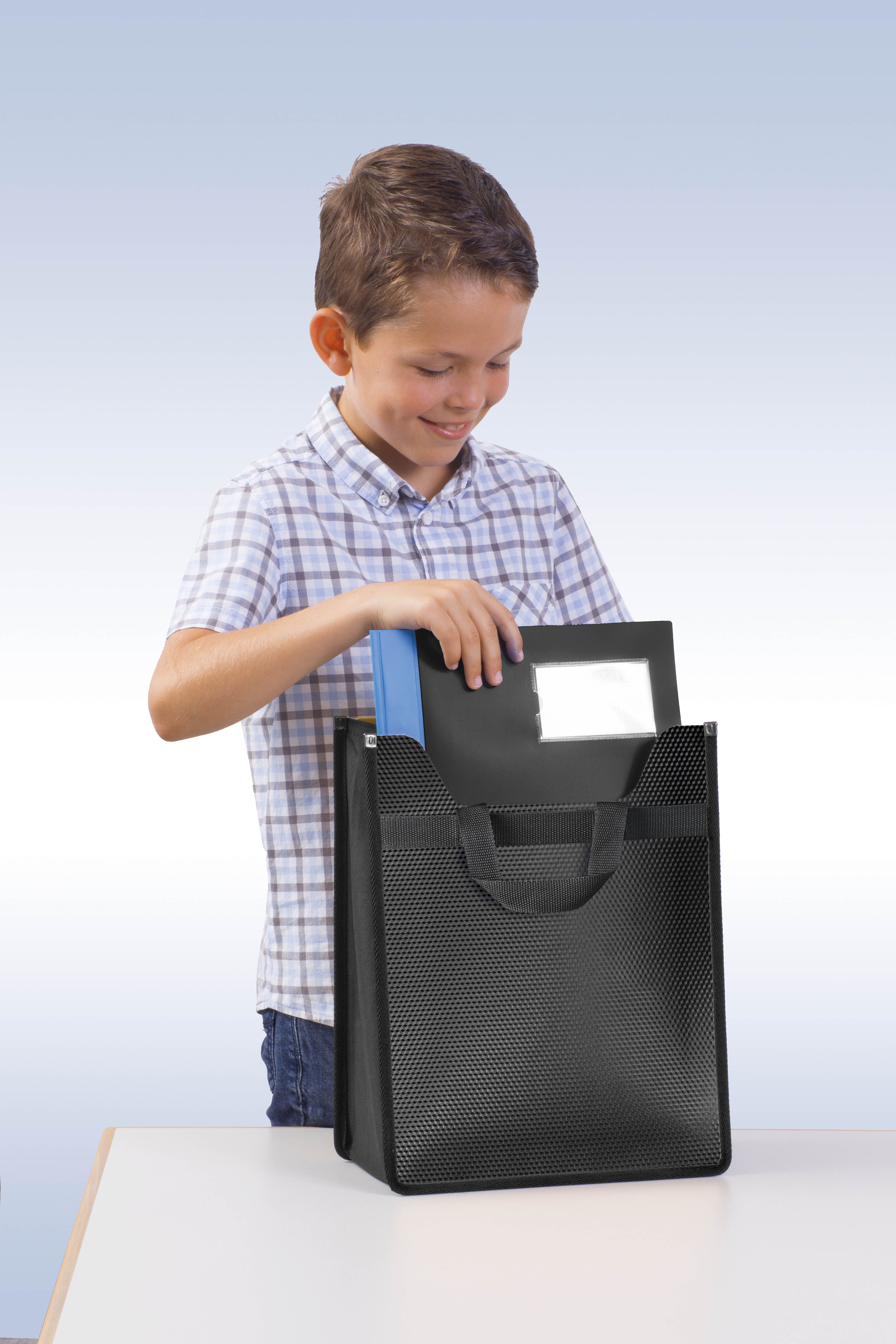 Rucksackeinsatz VELOBAG® XXL, PP, A4, schwarz Rucksackeinsatz VELOBAG® XXL, PP, A4, schwarz