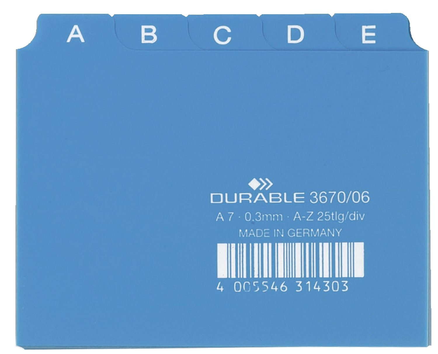 Leitregister A-Z - DIN A7 quer, blau Leitregister A-Z - DIN A7 quer, blau