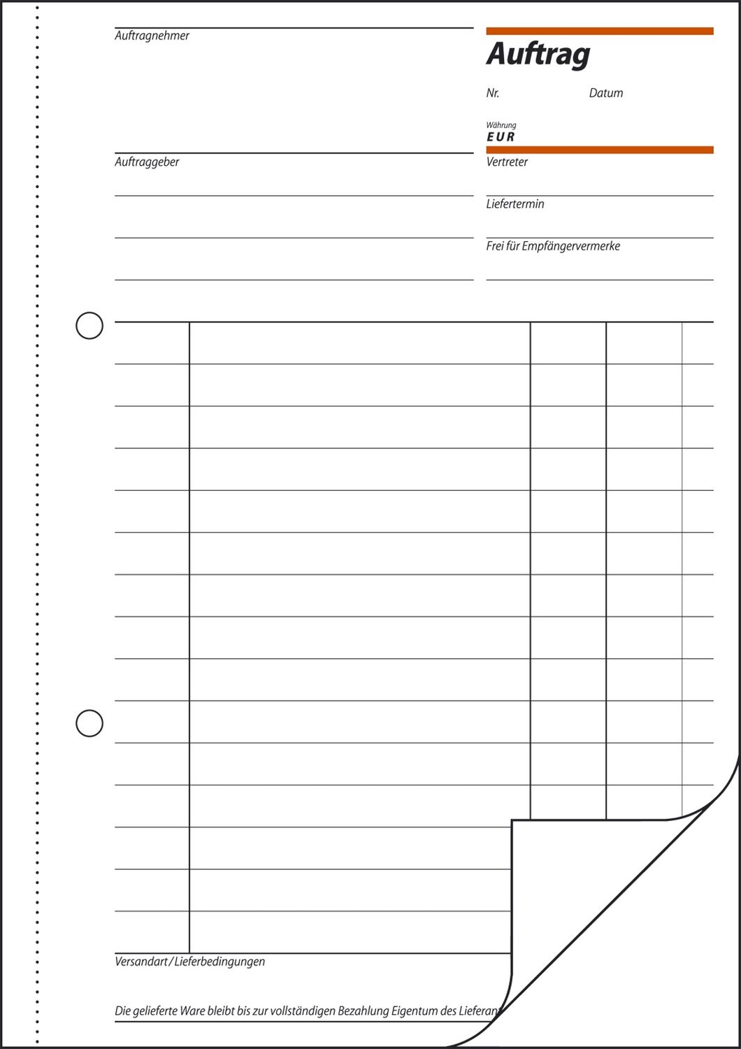 Aufträge - A5, BL, MP, 2 x 50 Blatt Aufträge - A5, BL, MP, 2 x 50 Blatt