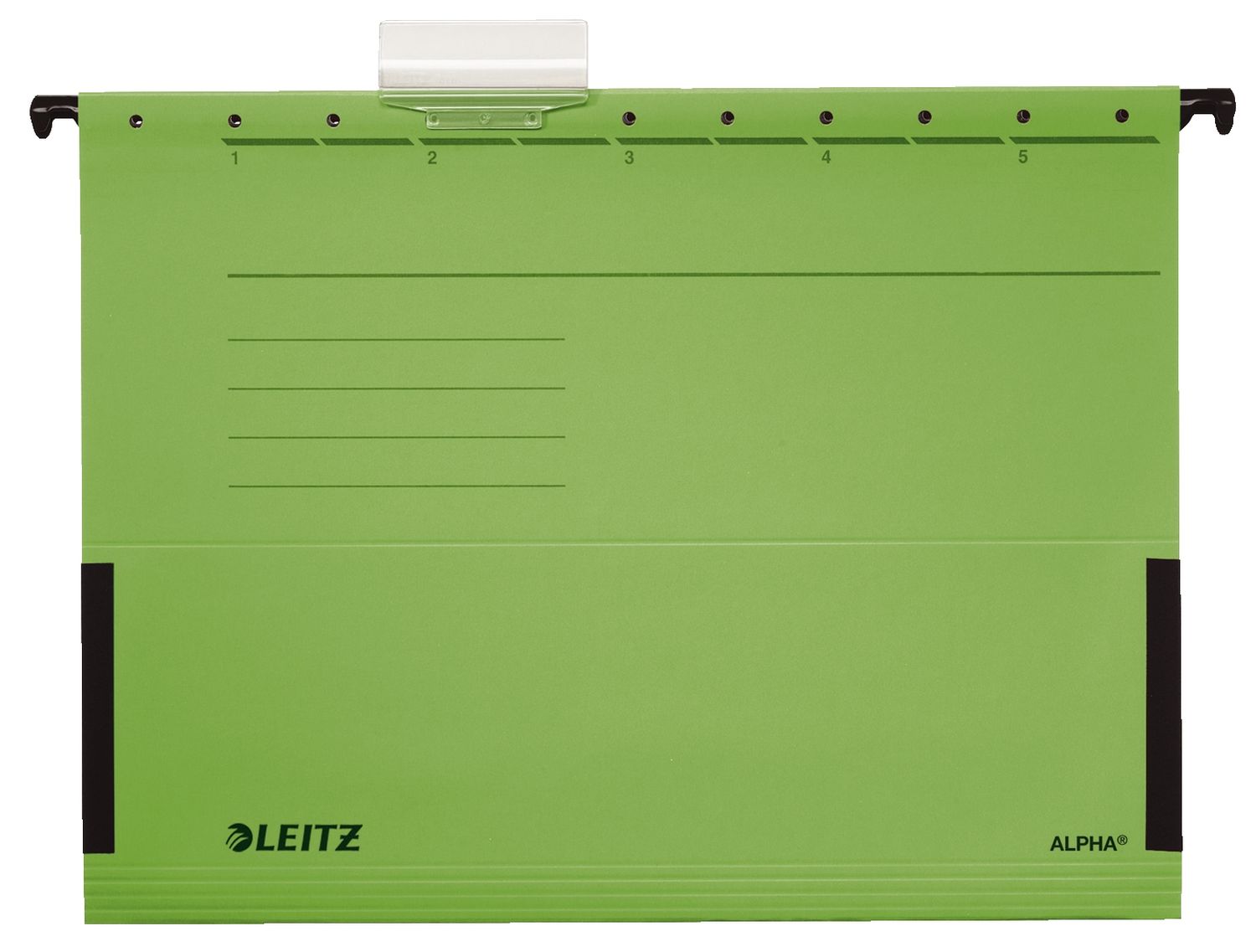Hängetasche Leitz ALPHA® 1986-00-55, DIN A4, seitlich mit Fröschen, Pemdarec-Karton 275g, grün