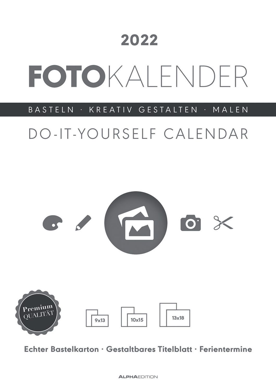 Bastelkalender - 21 x 29,7 cm, weiß Bastelkalender - 21 x 29,7 cm, weiß
