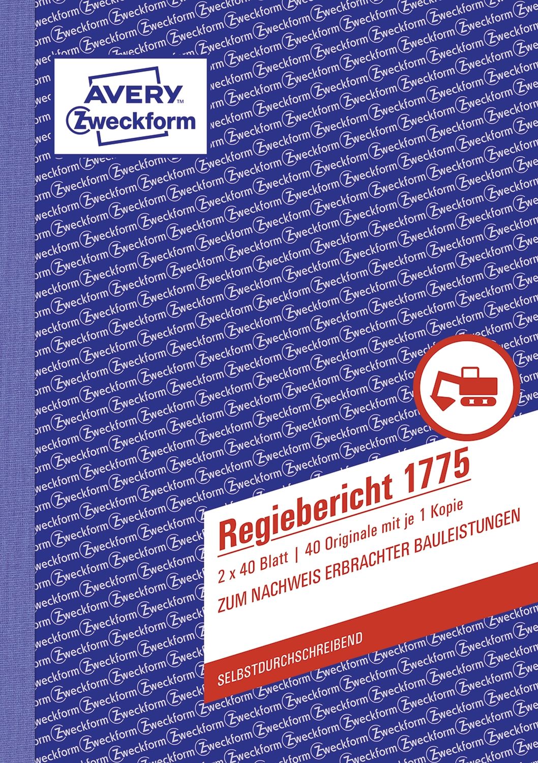 1775 Regiebericht, DIN A5, selbstdurchschreibend, 2 x 40 Blatt, weiß, gelb 1775 Regiebericht, DIN A5, selbstdurchschreibend, 2 x 40 Blatt, weiß, gelb