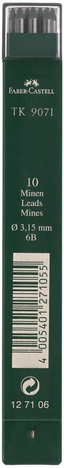 Fallmine TK® für Fallminenstift - 3,15 mm, 6B, tiefschwarz