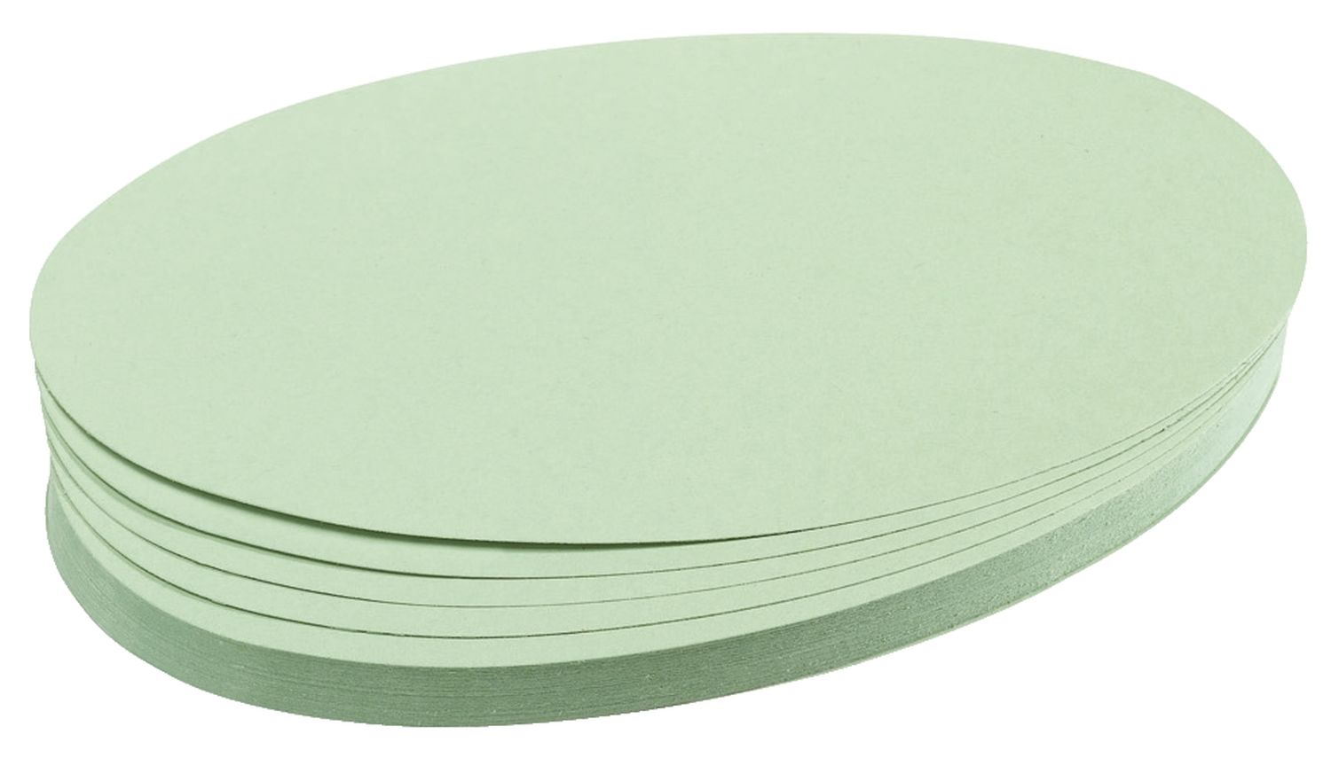 Moderationskarte - Oval, 190 x 110 mm, hellgrün, 500 Stück Moderationskarte - Oval, 190 x 110 mm, hellgrün, 500 Stück
