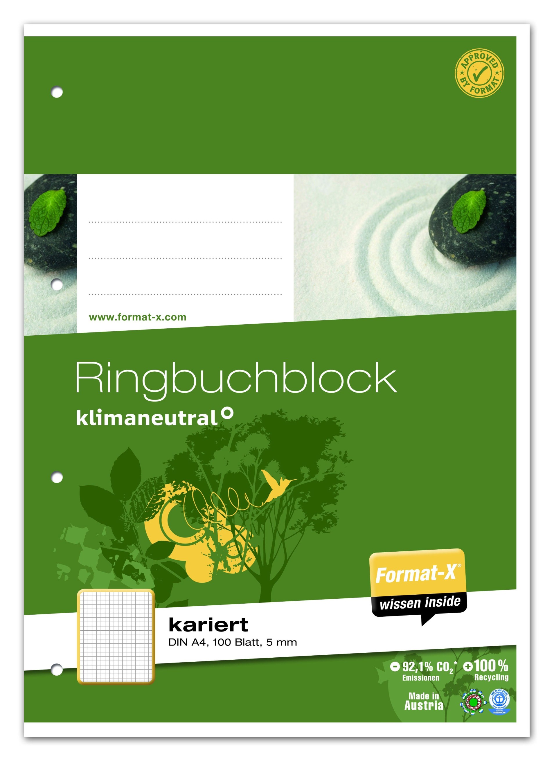 Ringbuchblock - A4, 100 Blatt, 70 g/qm, kariert Ringbuchblock - A4, 100 Blatt, 70 g/qm, kariert