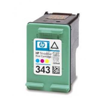 Original Tinte HP 343 (C8766EE), ca. 260 Seiten, 3-farbig