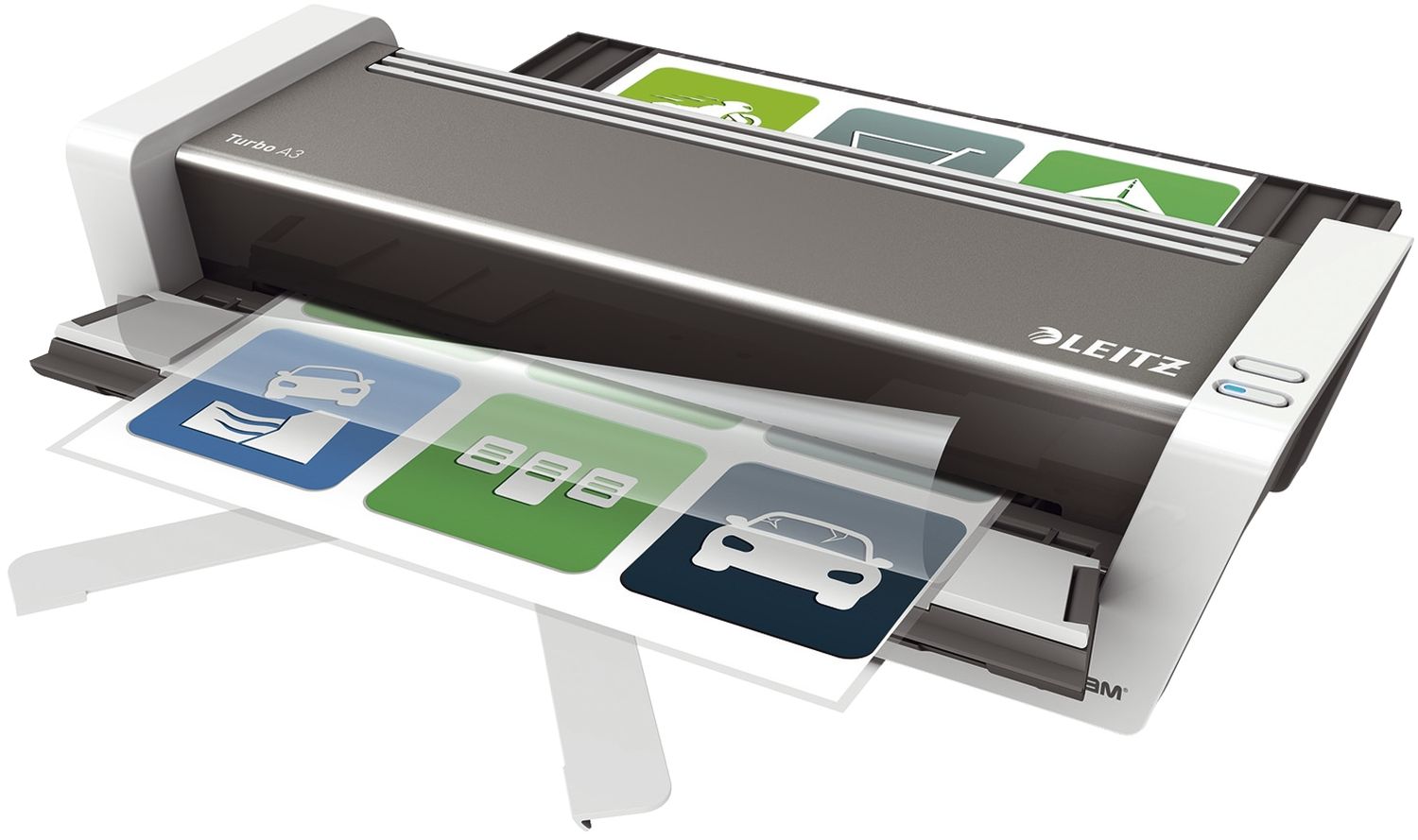 Laminiergerät iLAM Touch 2 Turbo - A3, 80-250mym, weiß/anthrazit Laminiergerät iLAM Touch 2 Turbo - A3, 80-250mym, weiß/anthrazit
