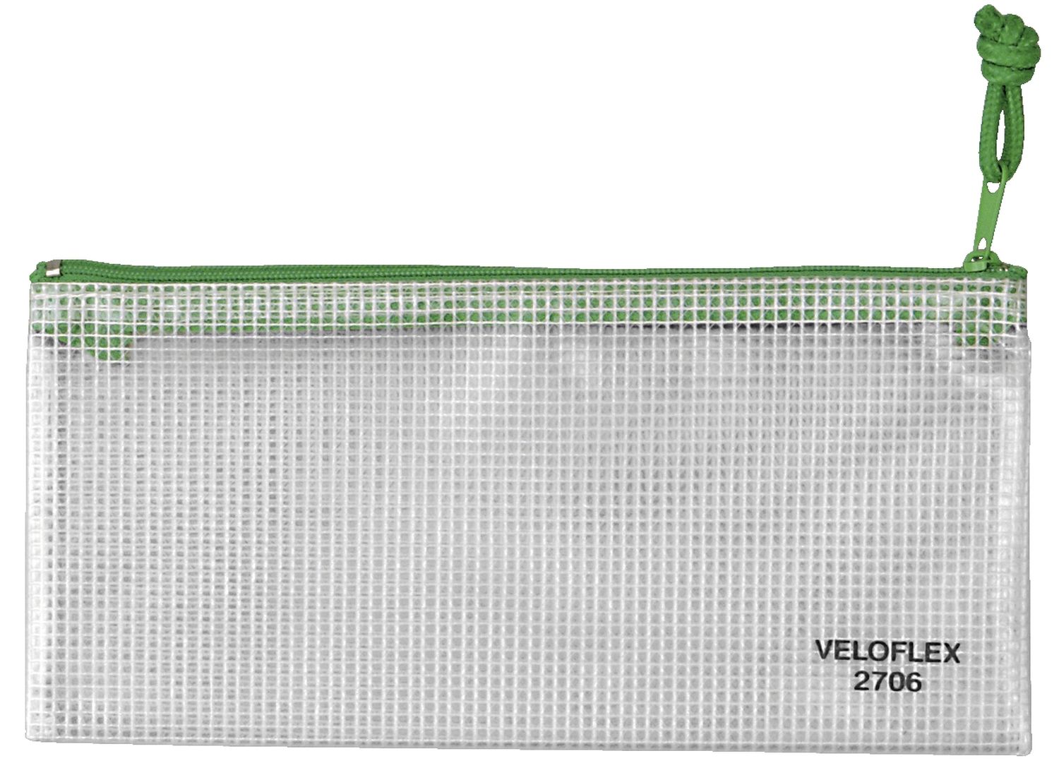 Reißverschlusstaschen - transparent/grün, A6, 200 x 100 mm Reißverschlusstaschen - transparent/grün, A6, 200 x 100 mm