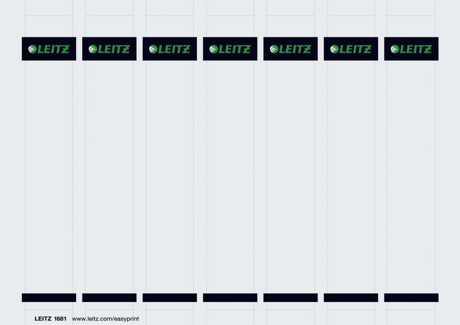 Rückenschilder Leitz 1681-00-85 Einsteckschild, PC-beschriftbar, schmal/kurz 31 x 190 mm, 175 Stück, lichtgrau