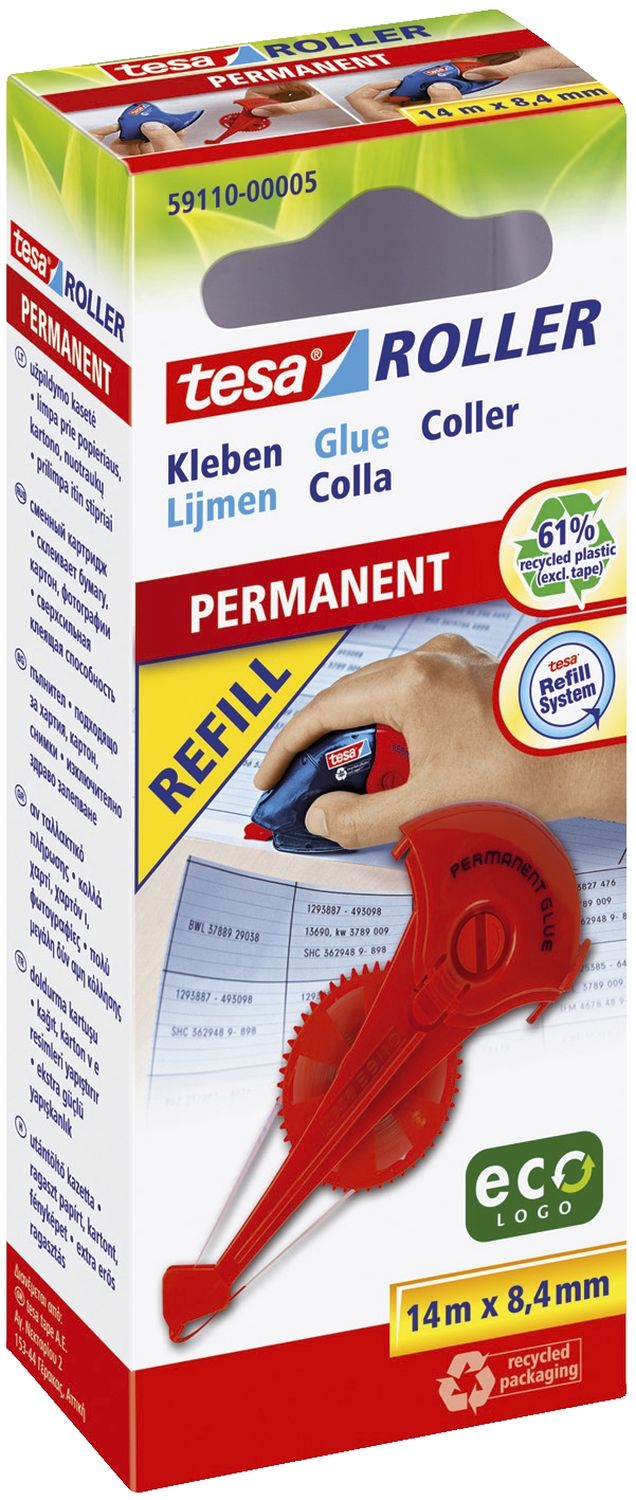Nachfüllkassette Kleberoller - permanent, 14 m x 8,4 mm Nachfüllkassette Kleberoller - permanent, 14 m x 8,4 mm
