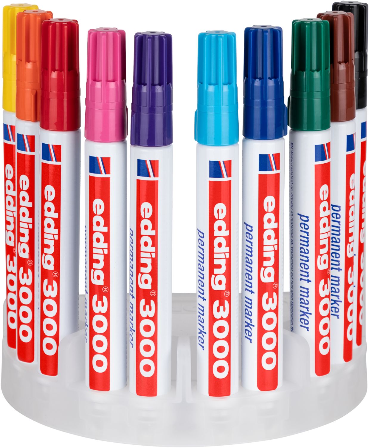 3000 Permanentmarker - nachfüllbar, 1,5 - 3 mm, Box mit 10 Farben 3000 Permanentmarker - nachfüllbar, 1,5 - 3 mm, Box mit 10 Farben