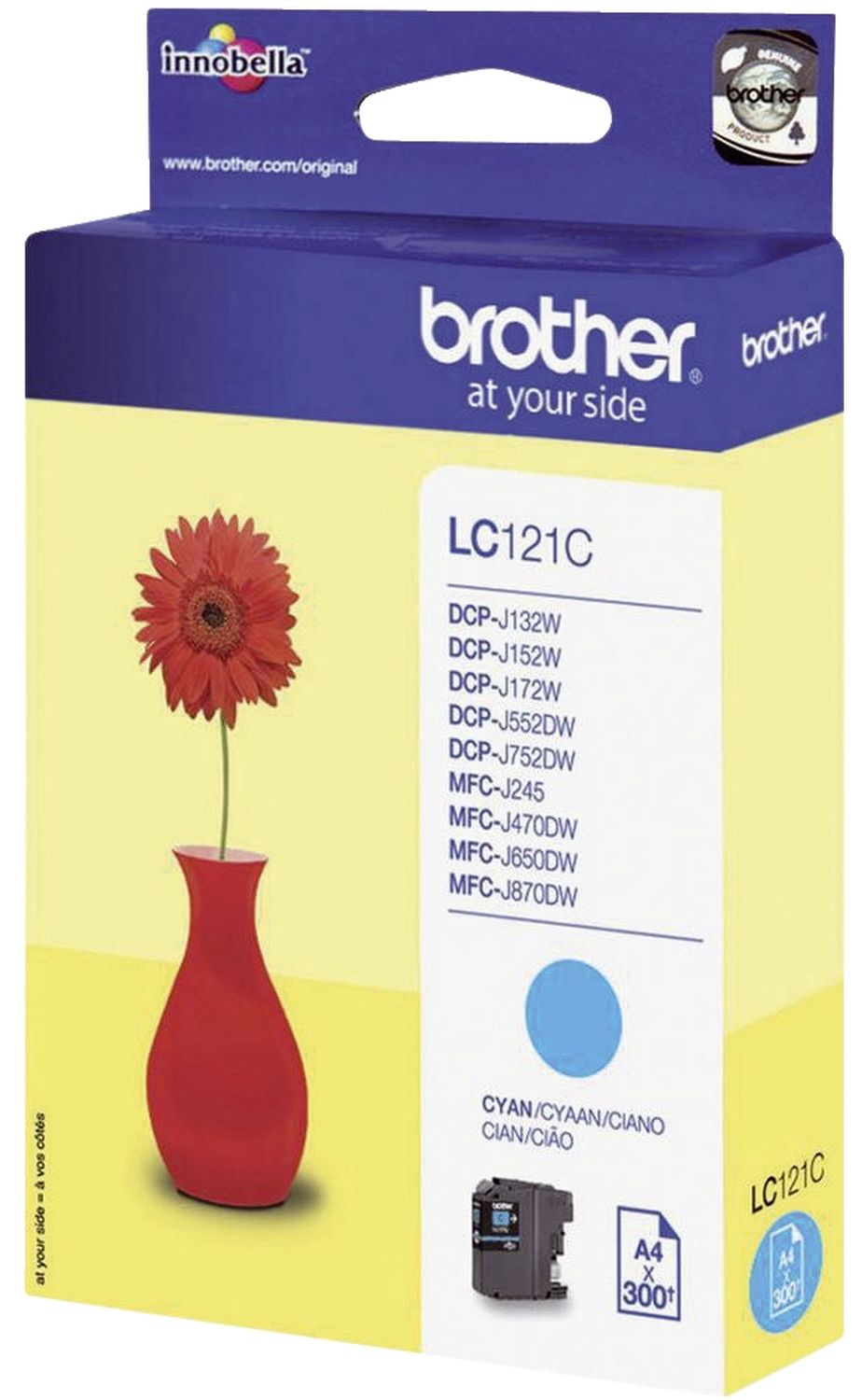 Original Brother Tintenpatrone cyan (LC-121C)