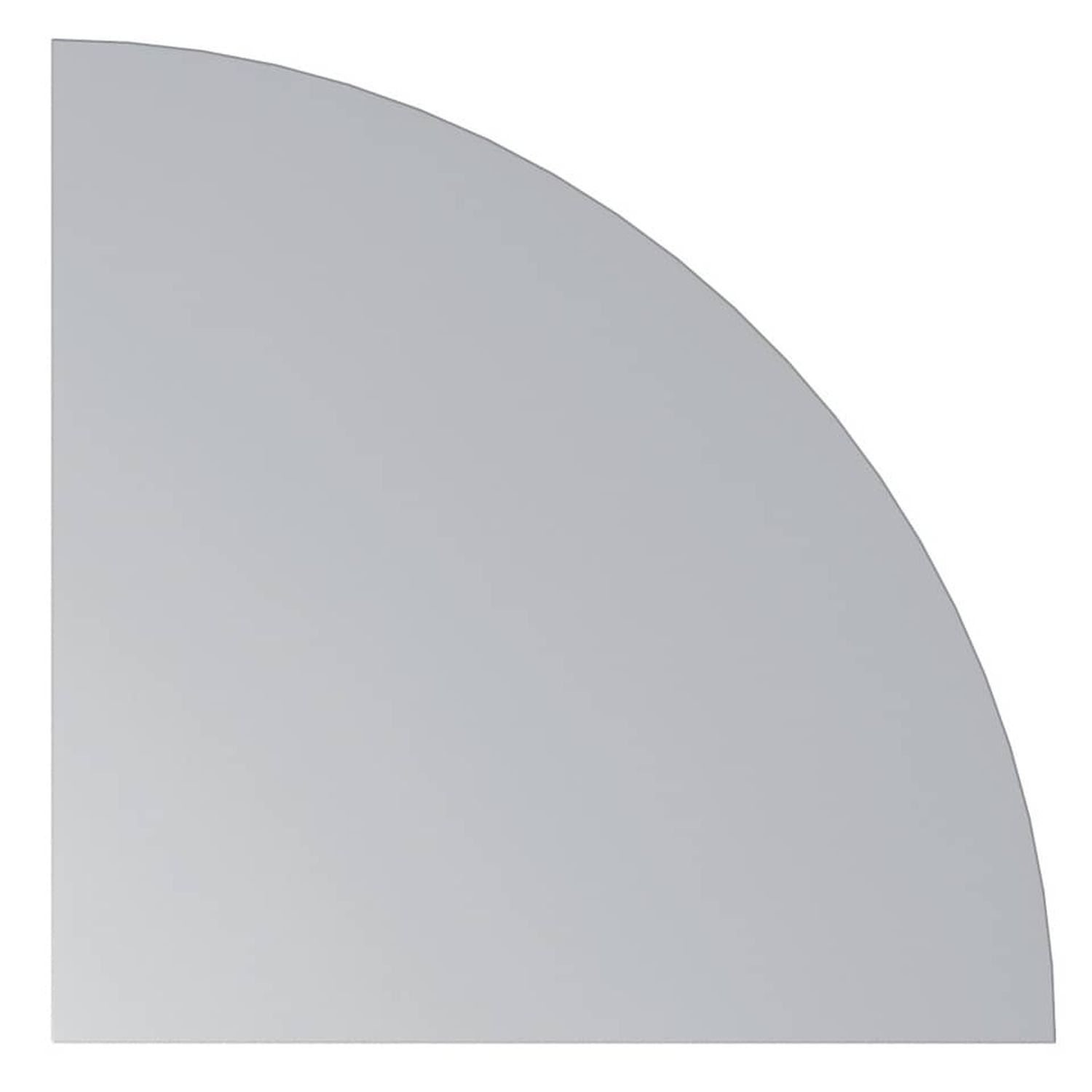 Verkettungswinkel Viertelkreis für 4-Fuß-Schreibtisch - 80 x 80 cm, Grau, mit Montageservice