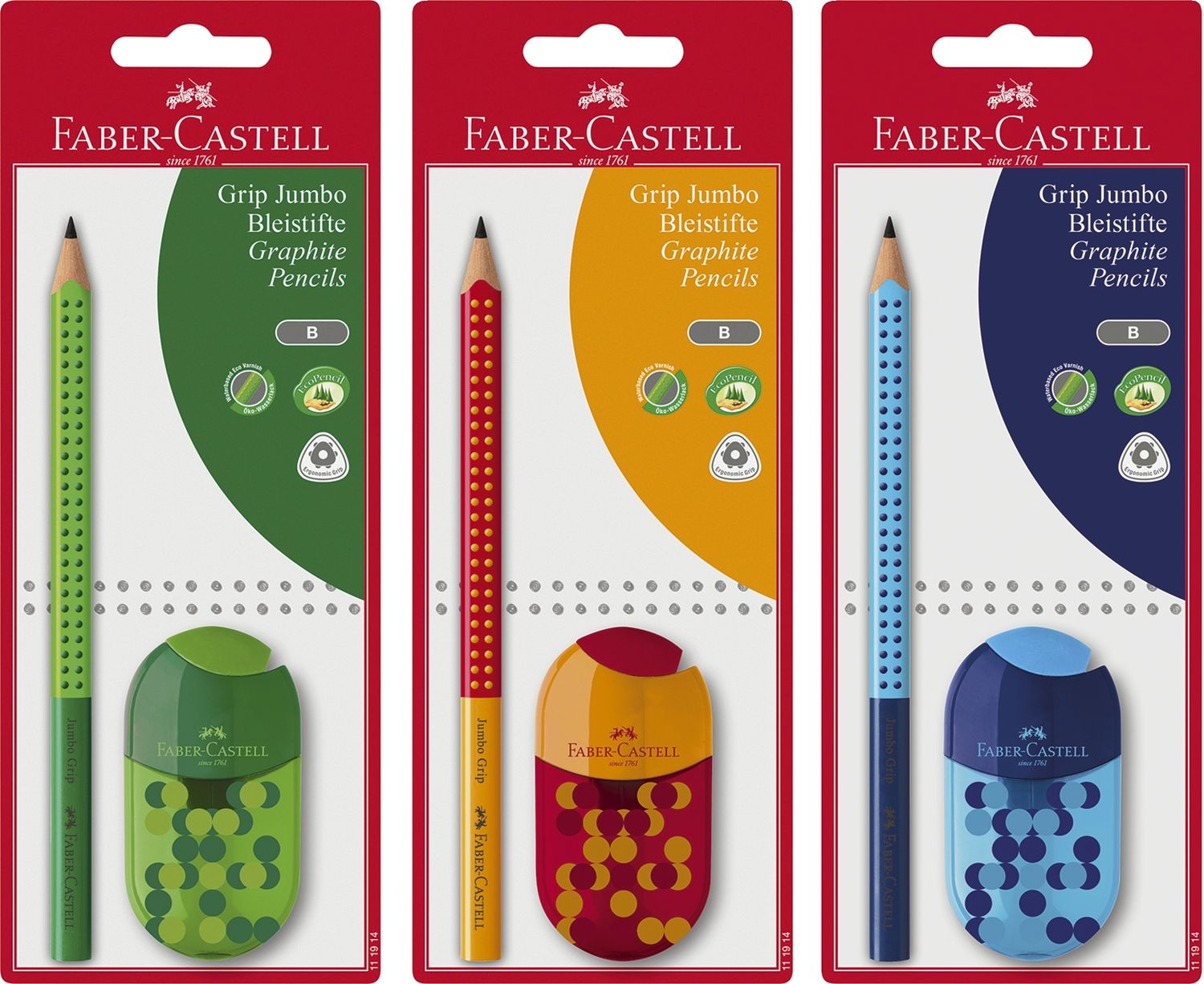 Bleistift Jumbo Grip Two Tone - B, inkl. Doppelspitzdose, sortiert Bleistift Jumbo Grip Two Tone - B, inkl. Doppelspitzdose, sortiert