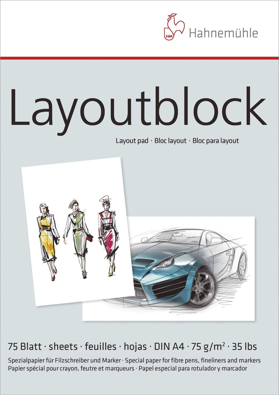 Layoutblock - A4, 75 g/qm, 75 Blatt